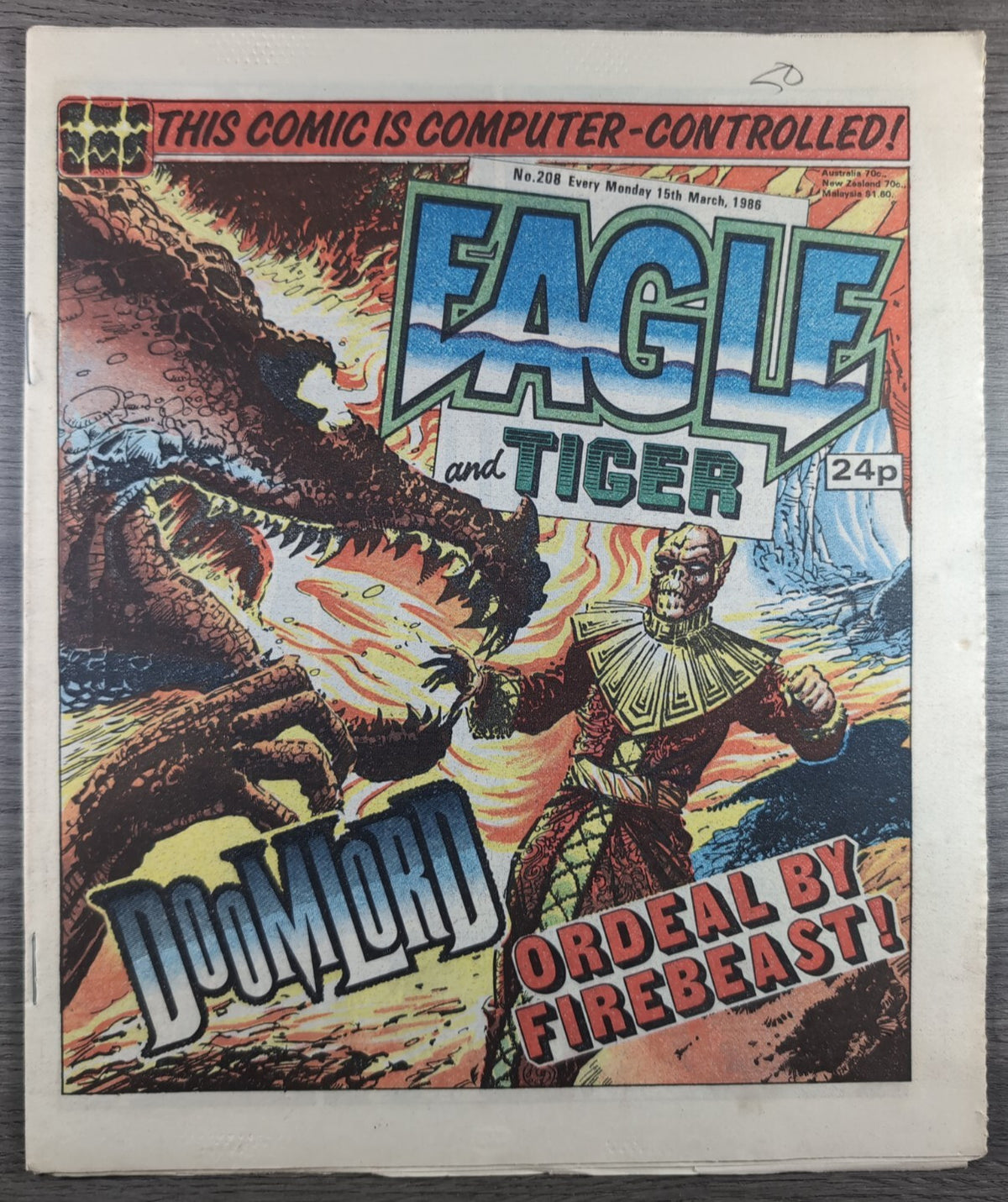 Eagle Comic Issue No. 208 15th March 1988 Vintage Retro UK Comic