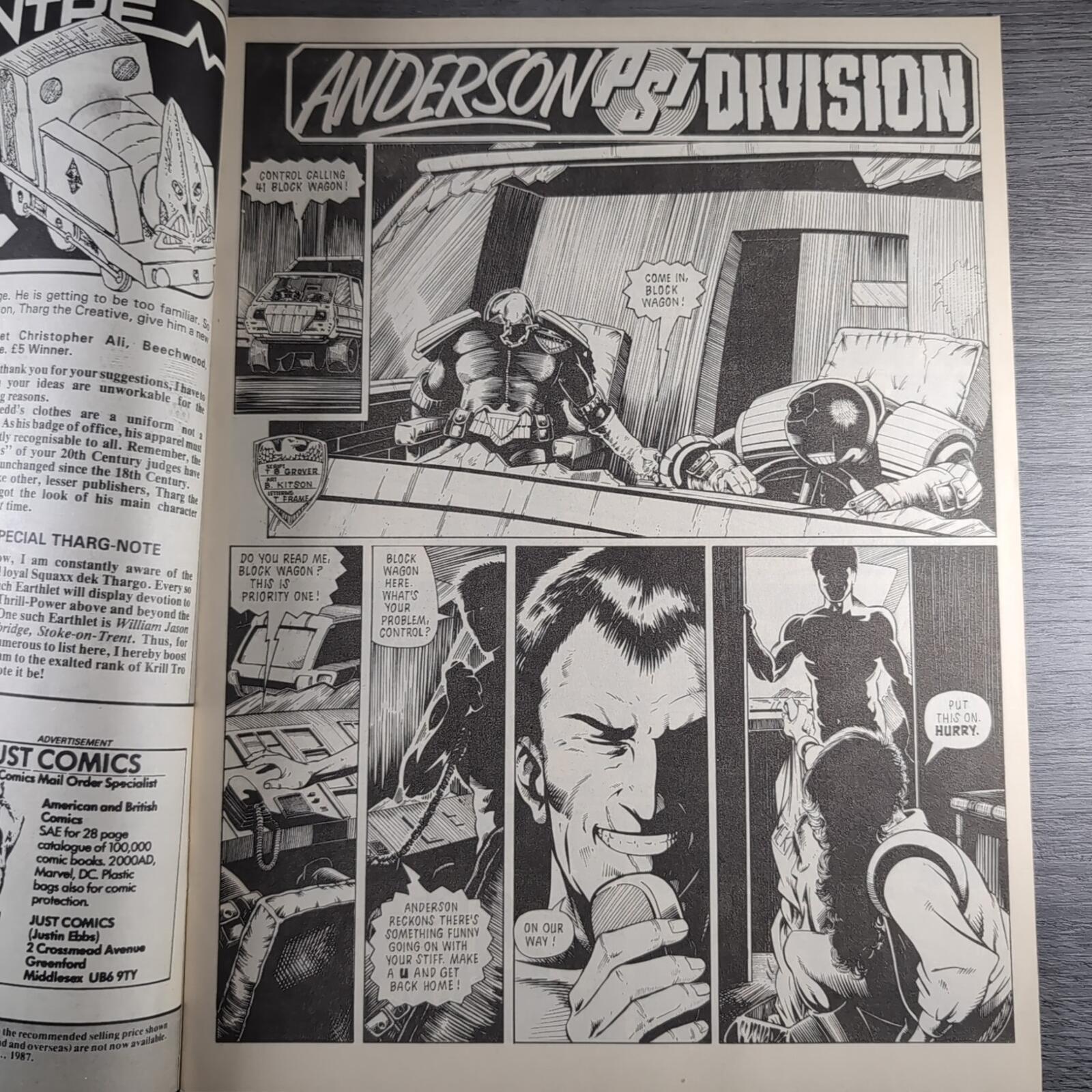 2000AD Prog 529 Featuring Judge Dredd 4th July 1987 Vintage Comic