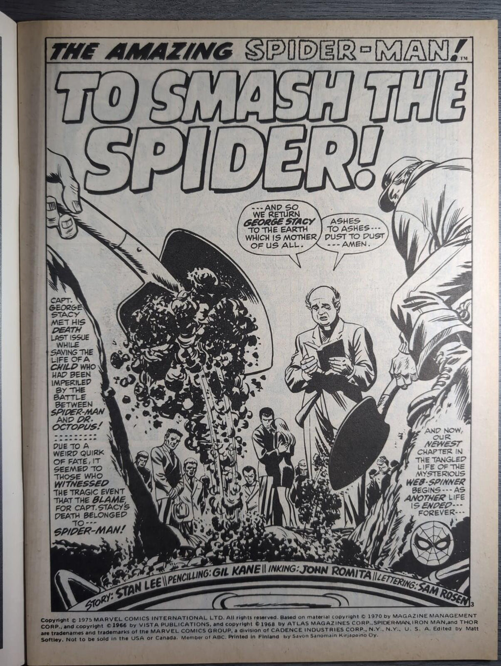 Spider-Man Comics Weekly No 119 Marvel Comics UK 24th May 1975 Vintage Comic