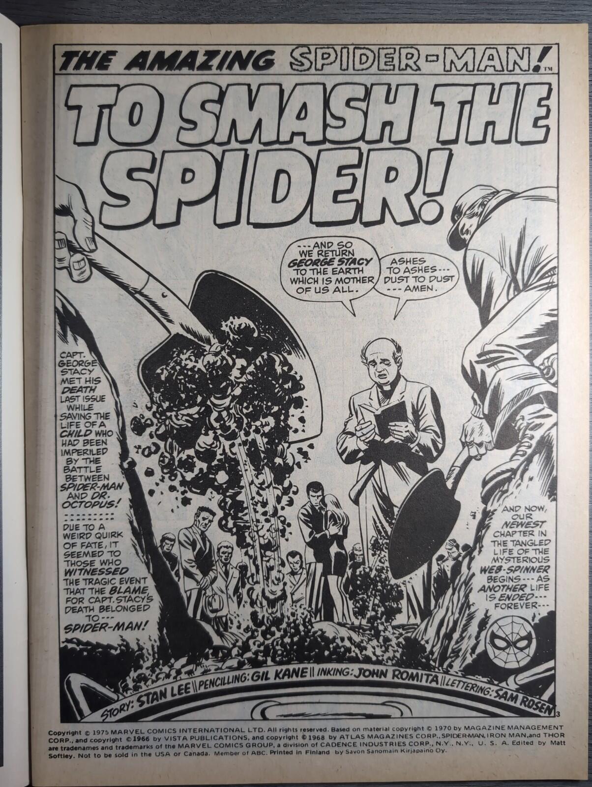 Spider-Man Comics Weekly No 119 Marvel Comics UK 24th May 1975 Vintage Comic