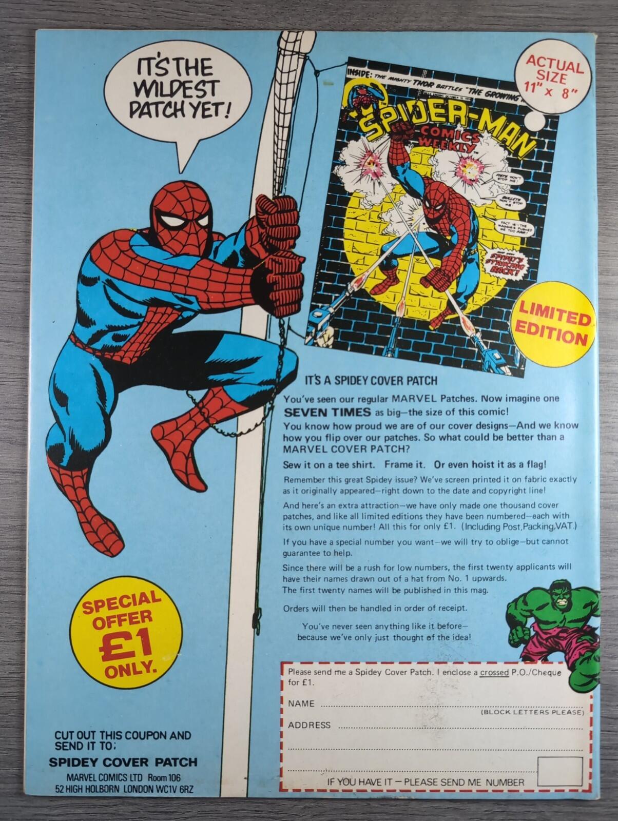 Spider-Man Comics Weekly No 119 Marvel Comics UK 24th May 1975 Vintage Comic