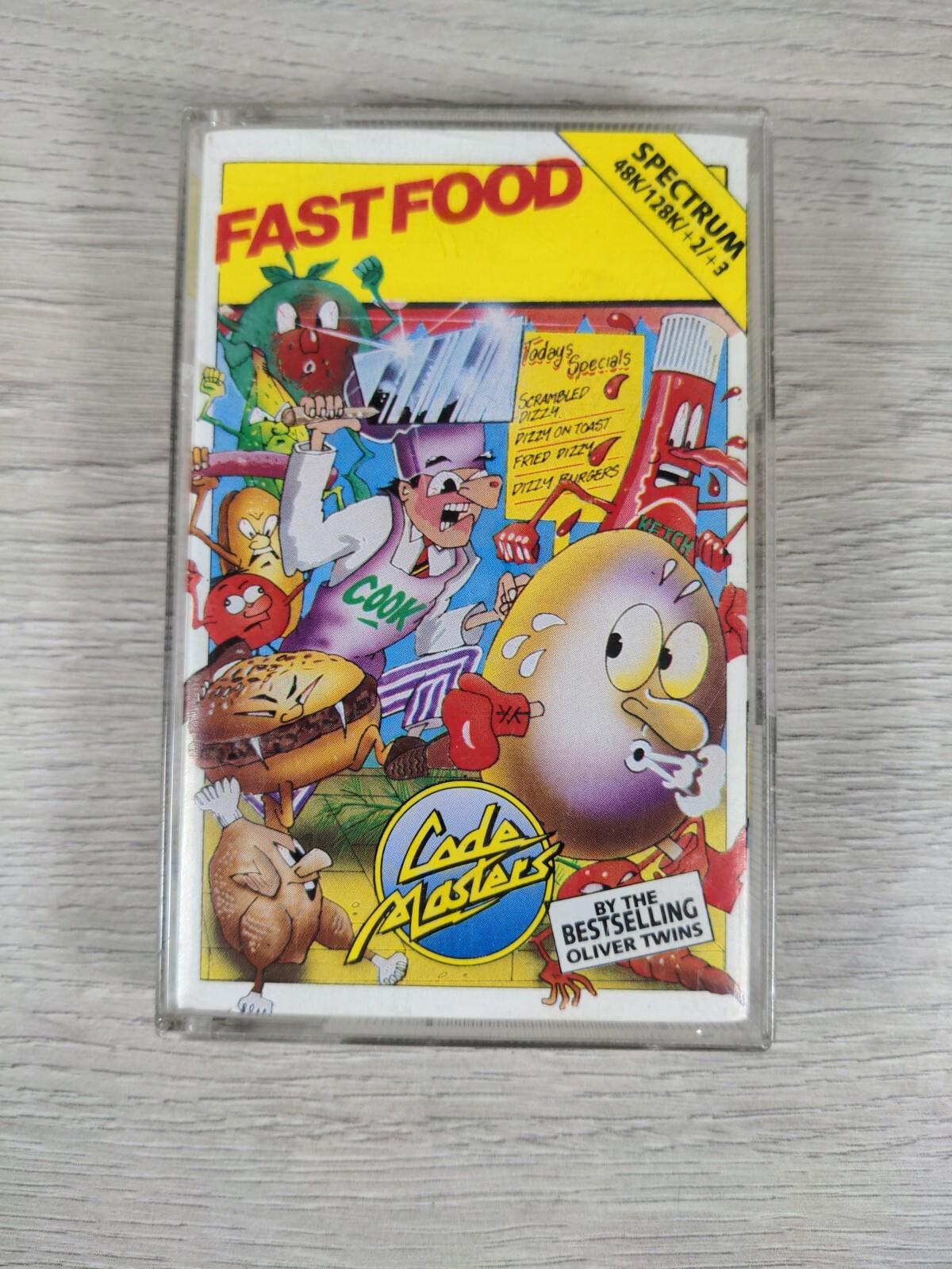 Fast Food ZX Spectrum 48K 128K Video Game Cassette Tested & Working