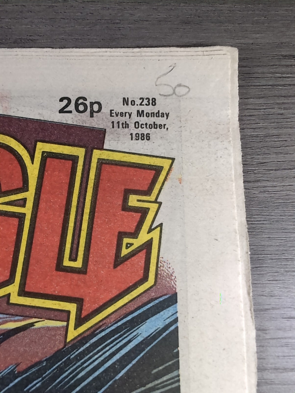 Eagle Comic Issue No. 238 11th October 1986 Vintage Retro UK Comic