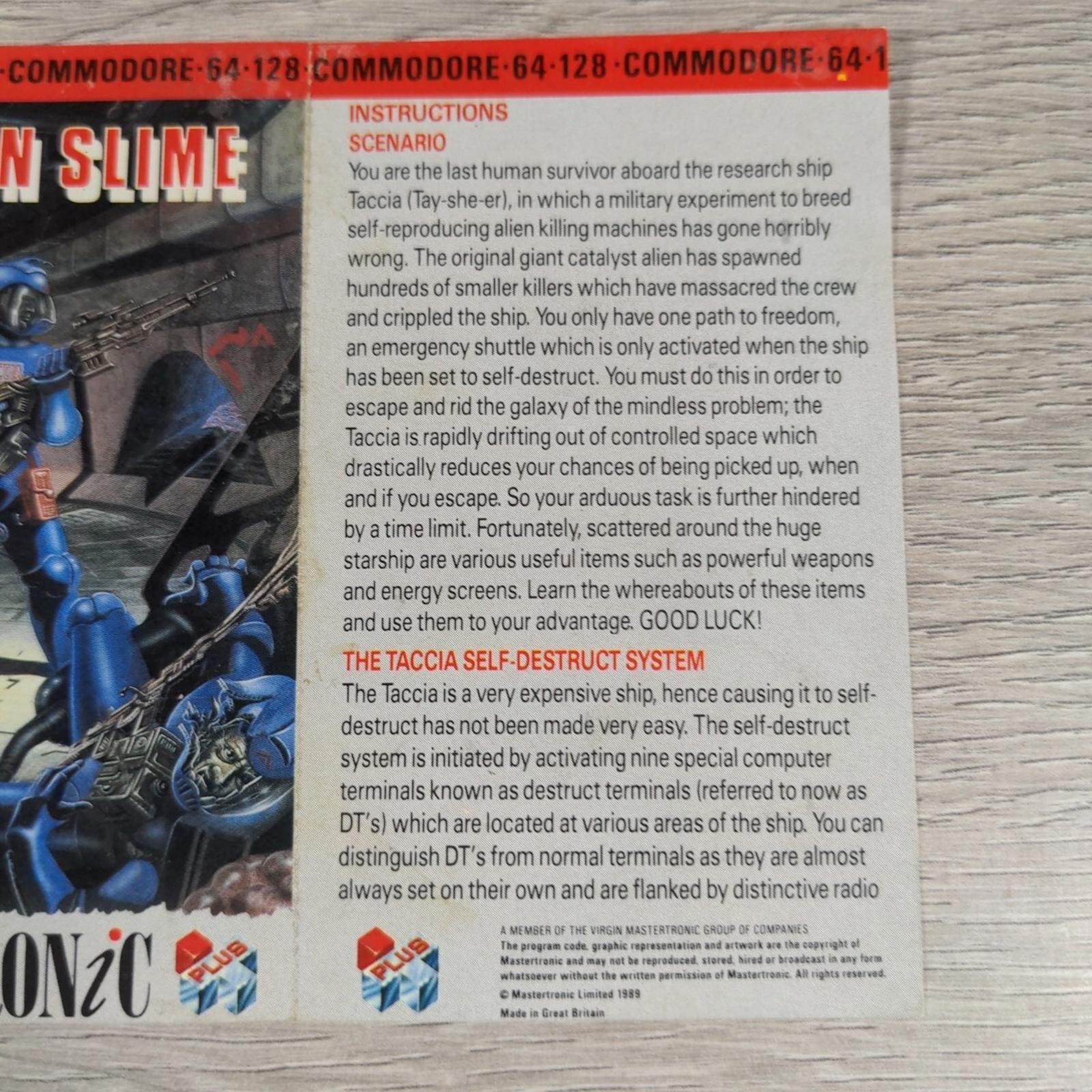 Die Alien Slime Commodore 64 C64 Game Cassette Tested & Working