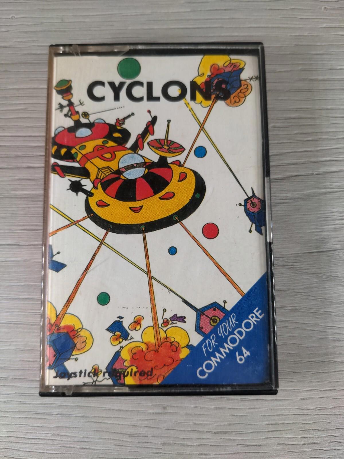 Cyclons Commodore 64 C64 Video Game Cassette Tested & Working