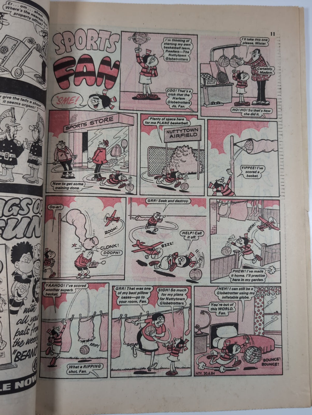 Nutty Comic Featuring Bananaman Issue No. 229 June 20th 1984 Vintage Retro Comic