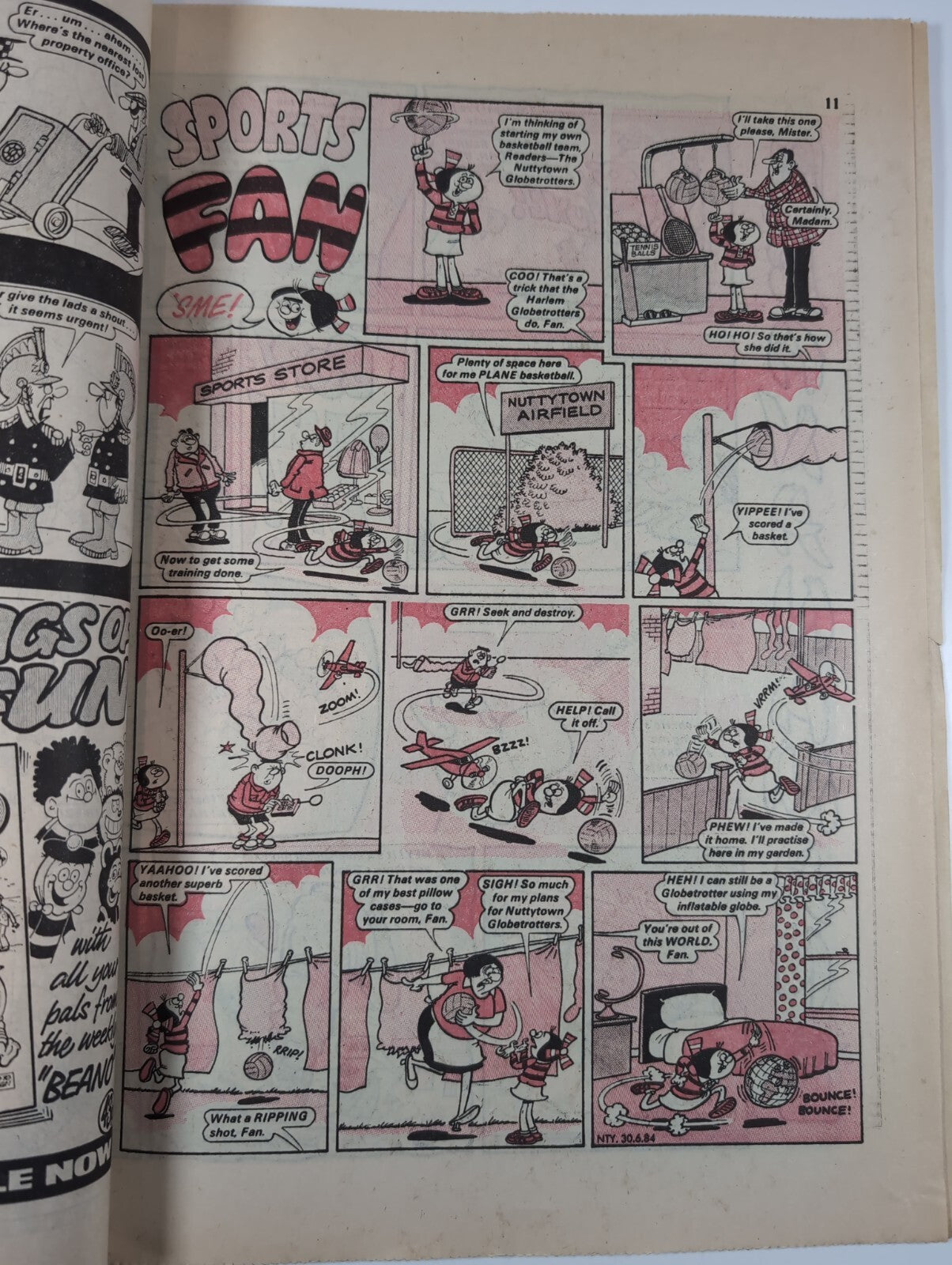 Nutty Comic Featuring Bananaman Issue No. 229 June 20th 1984 Vintage Retro Comic