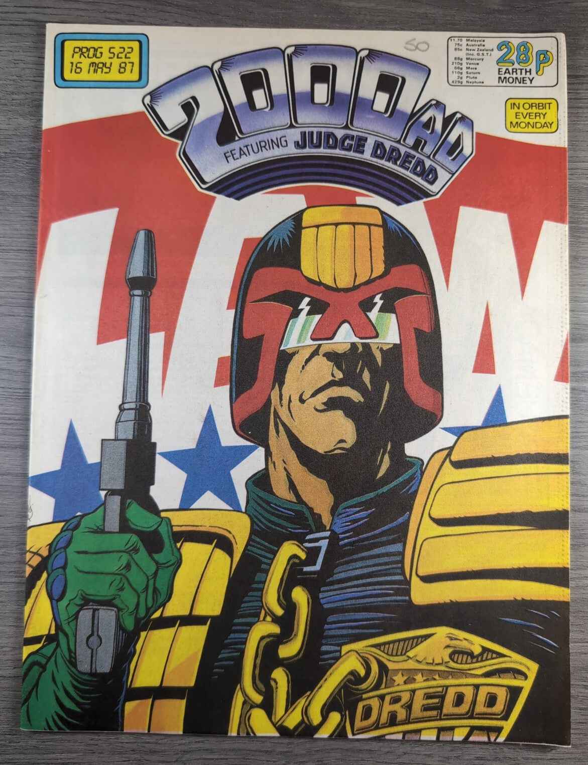 2000AD Prog 522 Featuring Judge Dread Comic 16th May 1987 Vintage Retro Comic