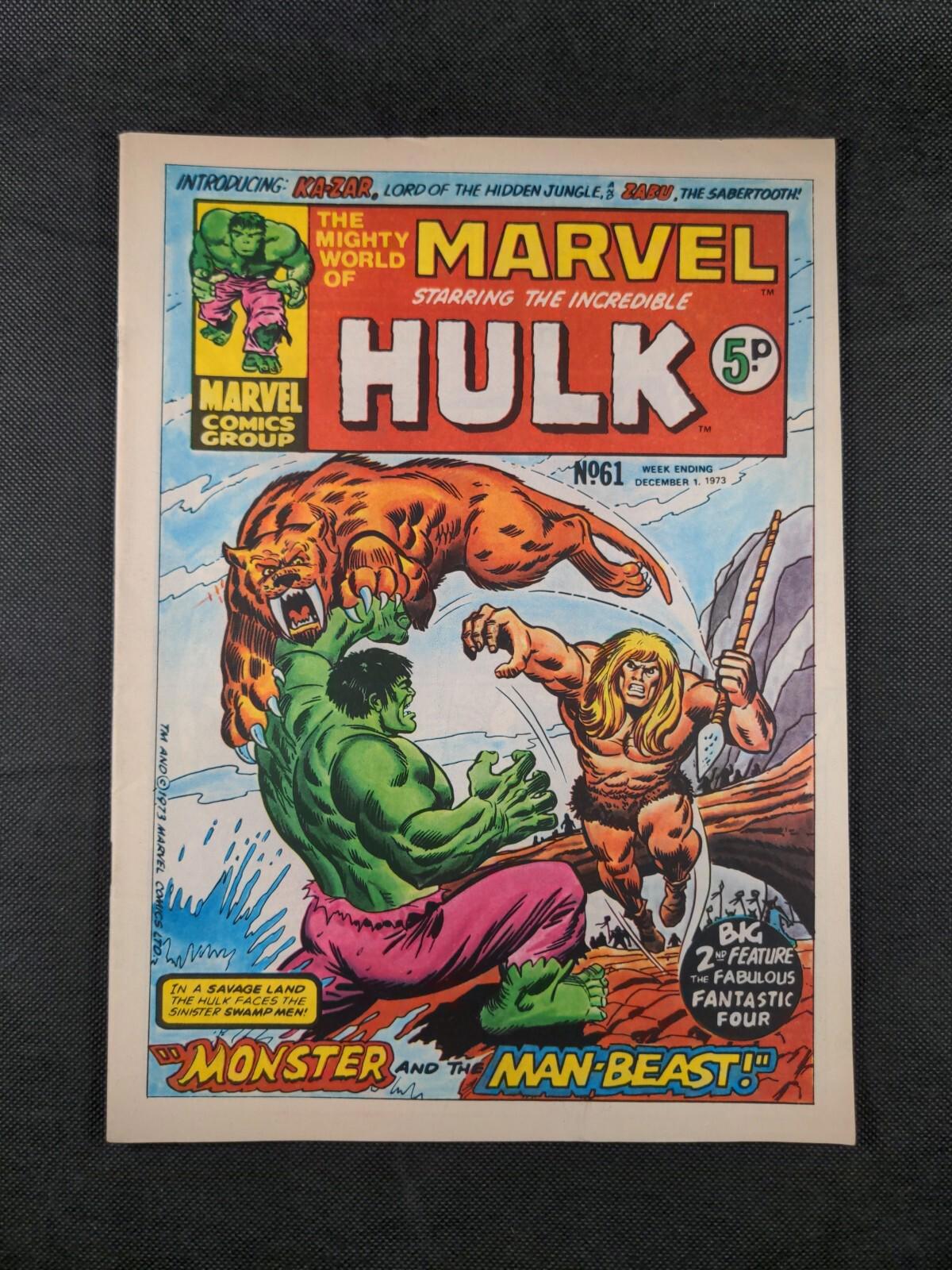 Mighty World of Marvel Issue No 61 December 1973 Marvel UK - Vintage Comic