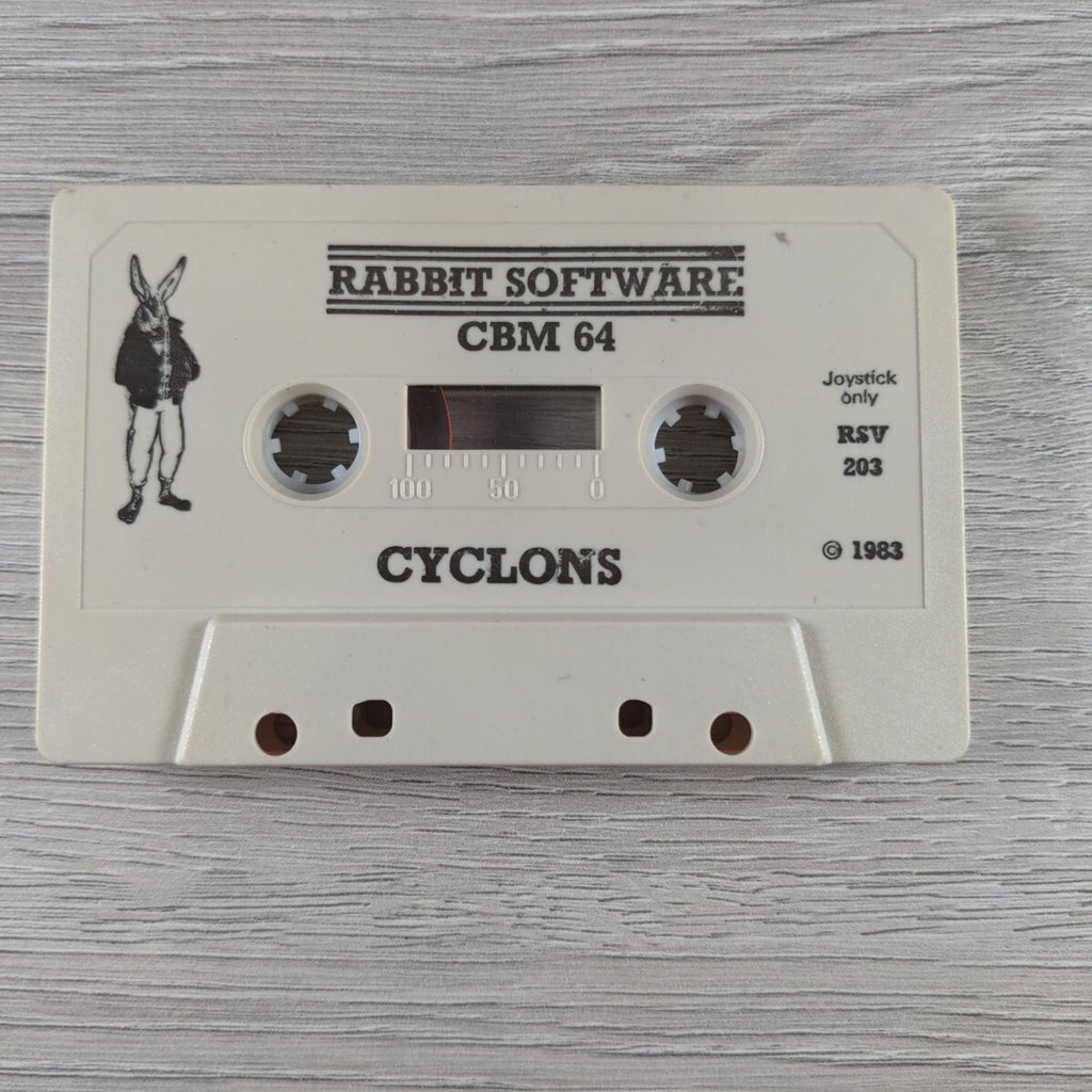 Cyclons Commodore 64 C64 Video Game Cassette Tested & Working