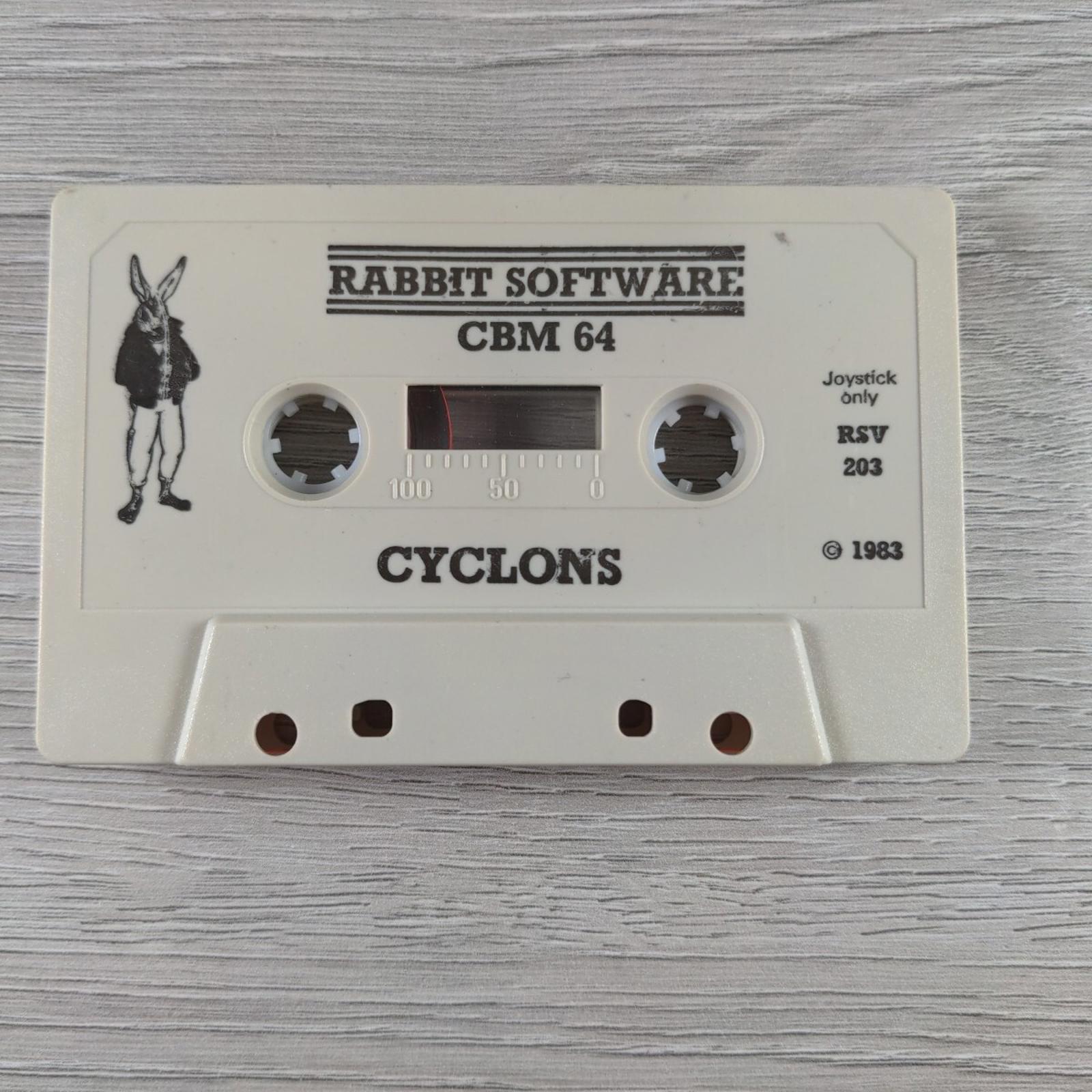 Cyclons Commodore 64 C64 Video Game Cassette Tested & Working