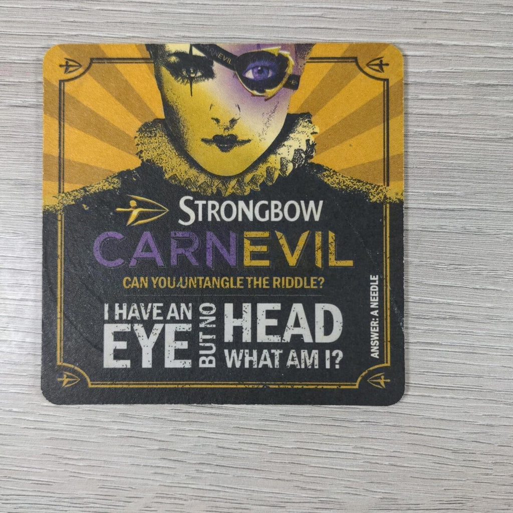 Strongbow 3 x Vintage Beer Mats Pub Bar Coaster Breweriana - Retrorama UK