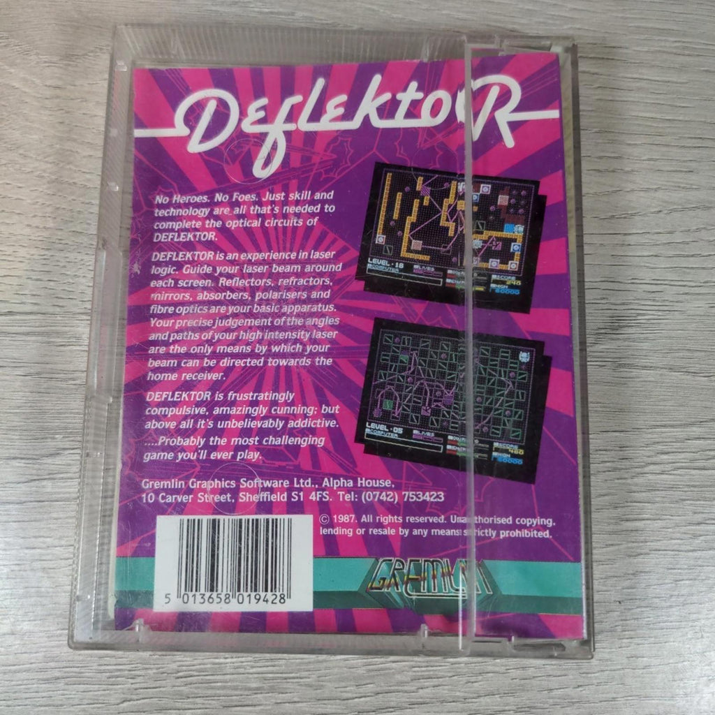 Deflektor Vortex ZX Spectrum 48/128K Game Cassette Gremlin Tested & Working CIB