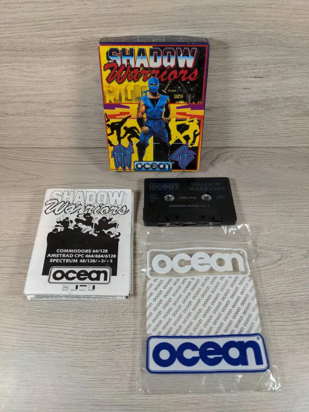 Shadow Warriors  ZX Spectrum 48K 128K Video Game  Cassette Tested & Working