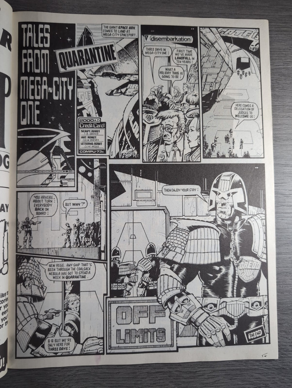 2000AD Prog 526 Featuring Judge Dread Comic 13th June 1987 Vintage Retro Comic