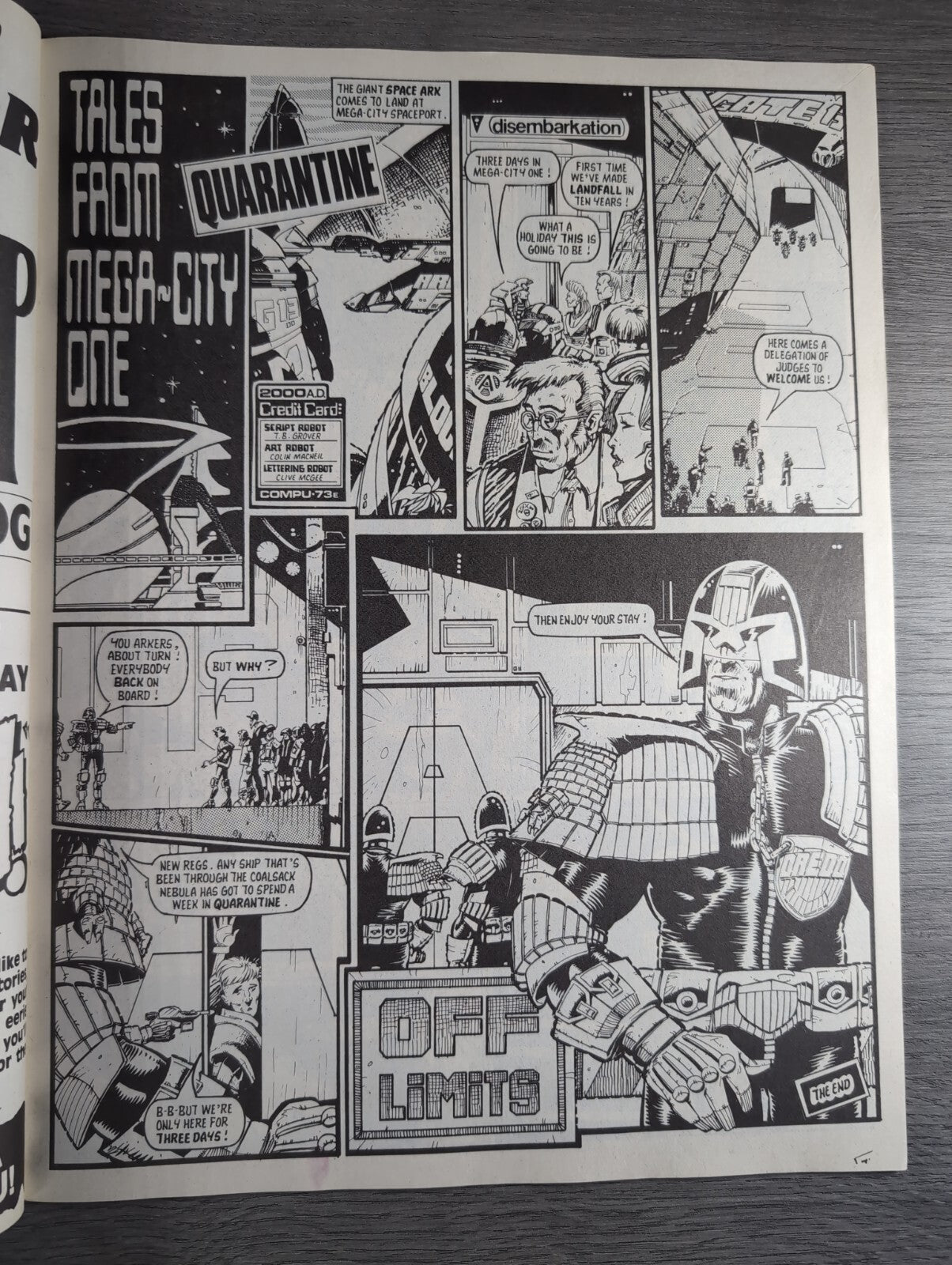 2000AD Prog 526 Featuring Judge Dread Comic 13th June 1987 Vintage Retro Comic