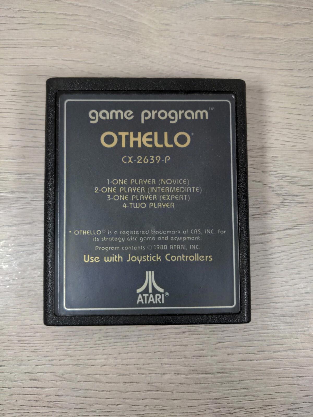 Atari 2600 Othello Cartridge & Manual - Vintage Video Game - Tested & Working