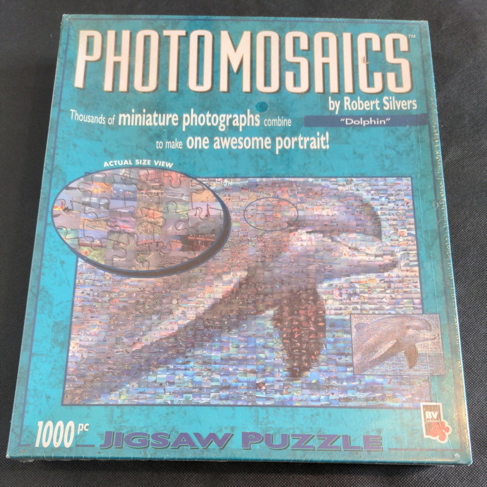 Dolphin 1000 Piece Puzzle Digital Photo Mosaic Photomosaic Art New & Sealed - Retrorama UK