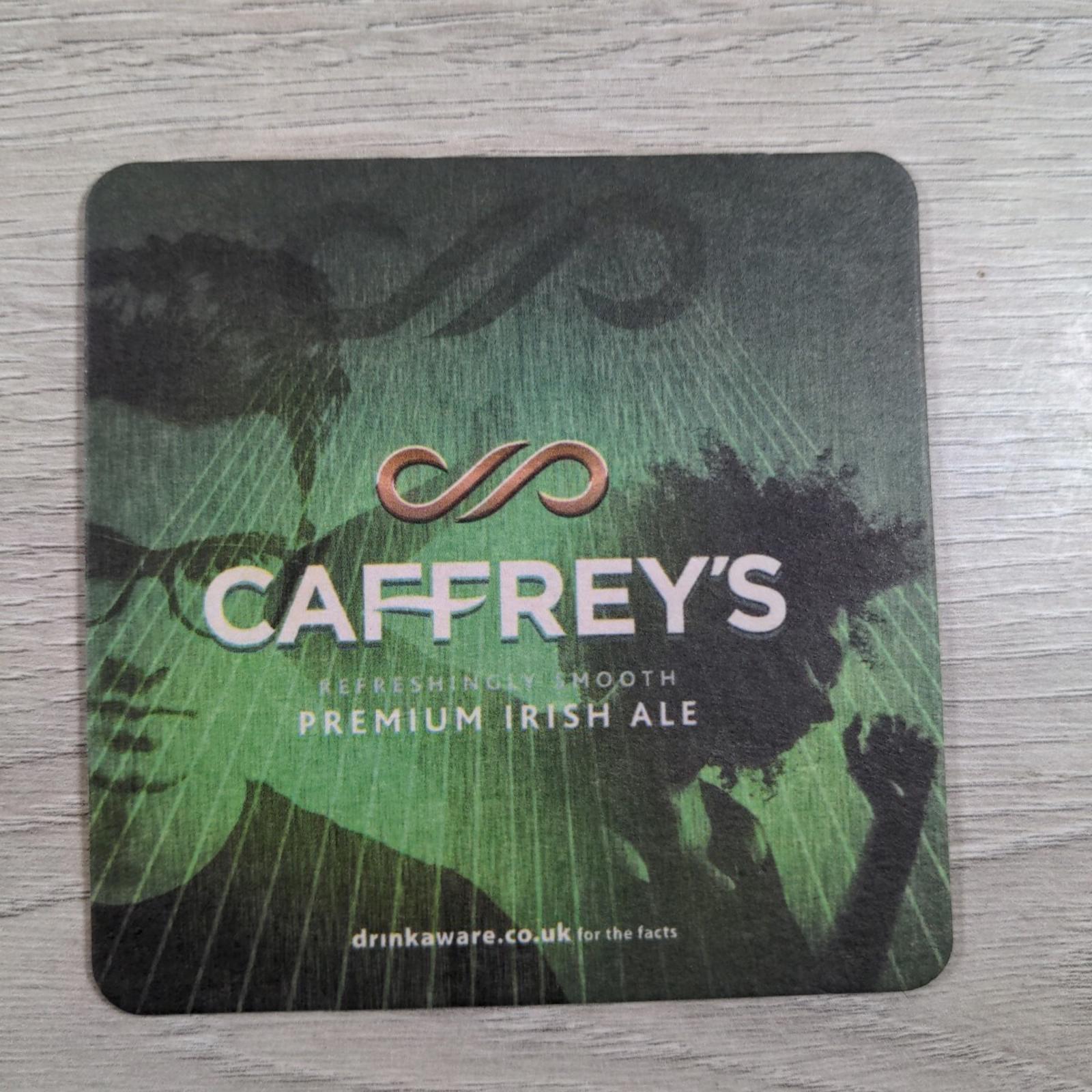Caffreys 3 x Vintage Beer Mats Pub Bar Coaster Breweriana - Retrorama UK