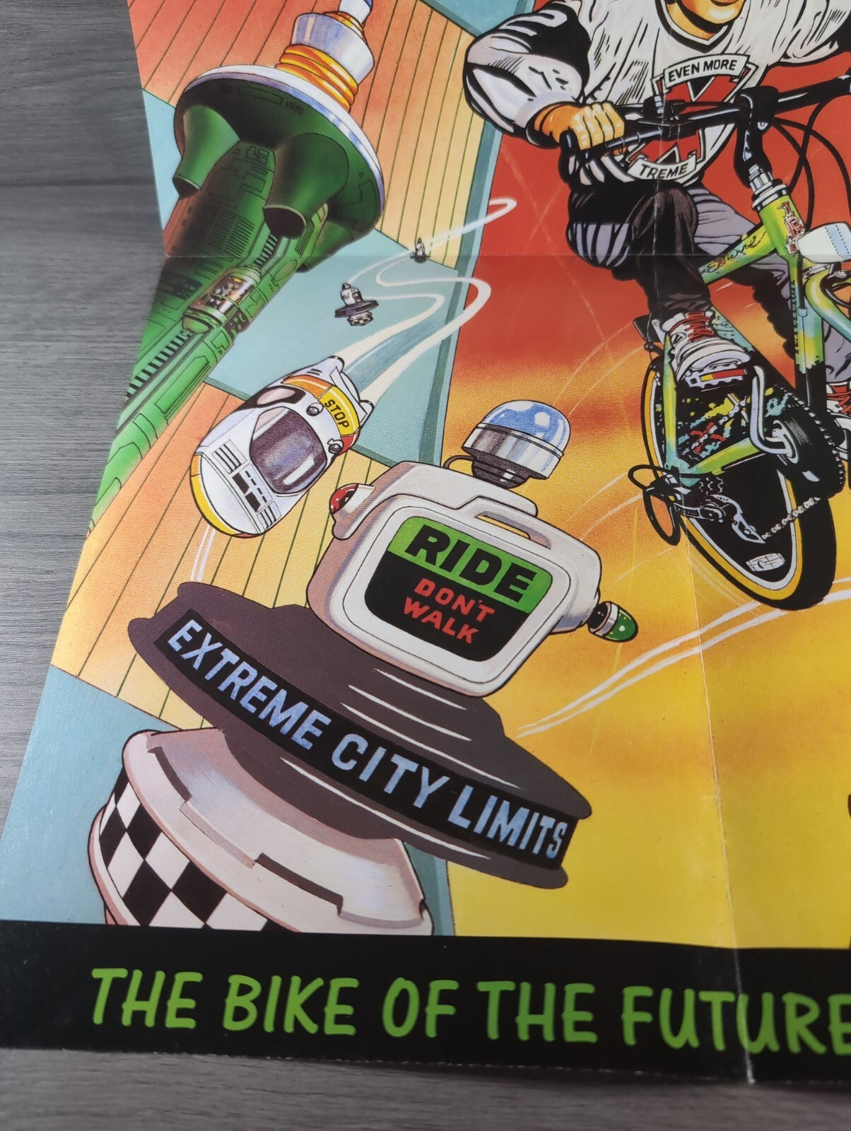 Raleigh Extreme Second Edition Bicycle Promotional Poster Vintage 1980s Genuine