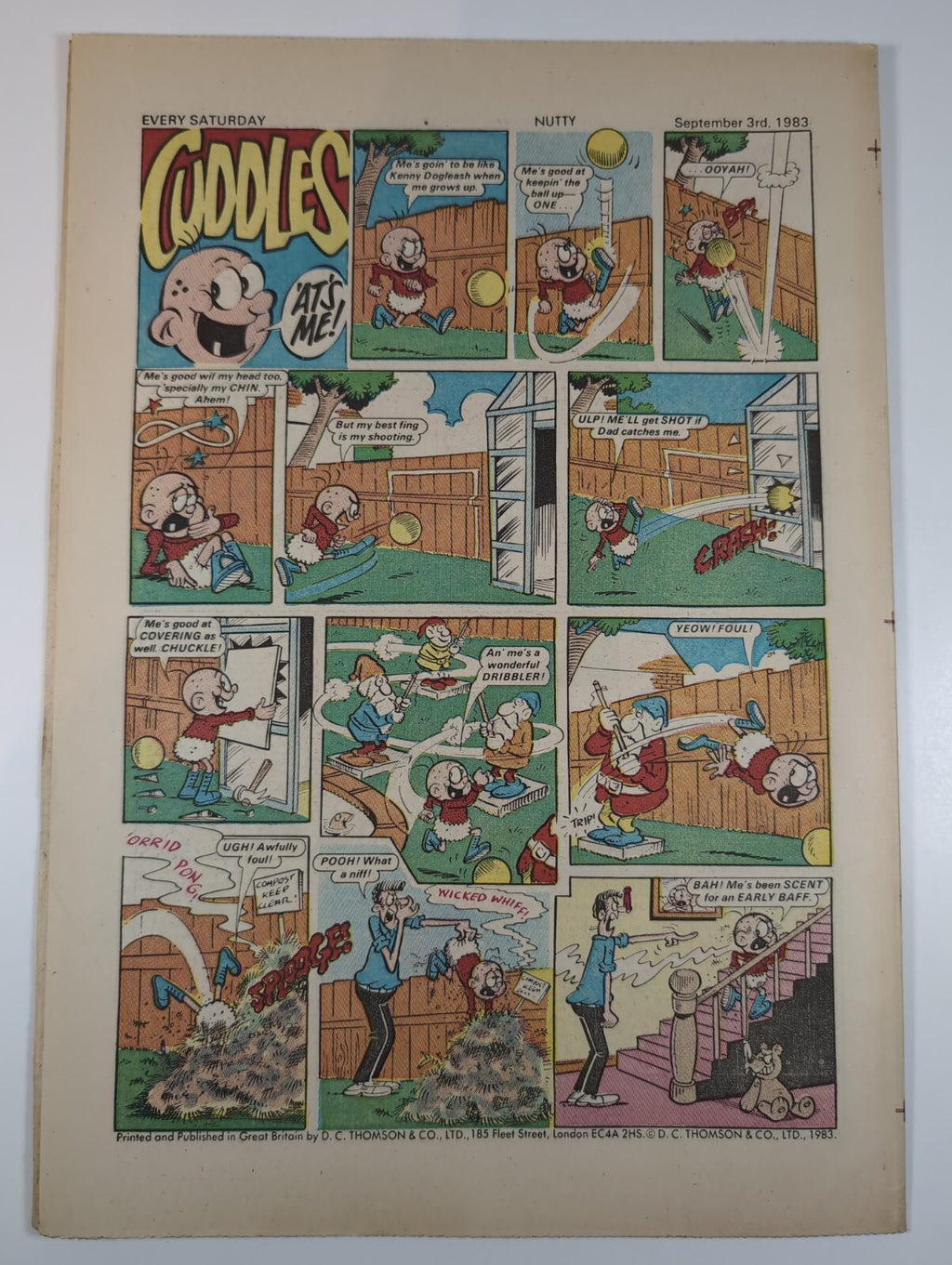 Nutty Comic Featuring Bananaman Issue No. 186 Sept 3rd 1983 Vintage Retro Comic