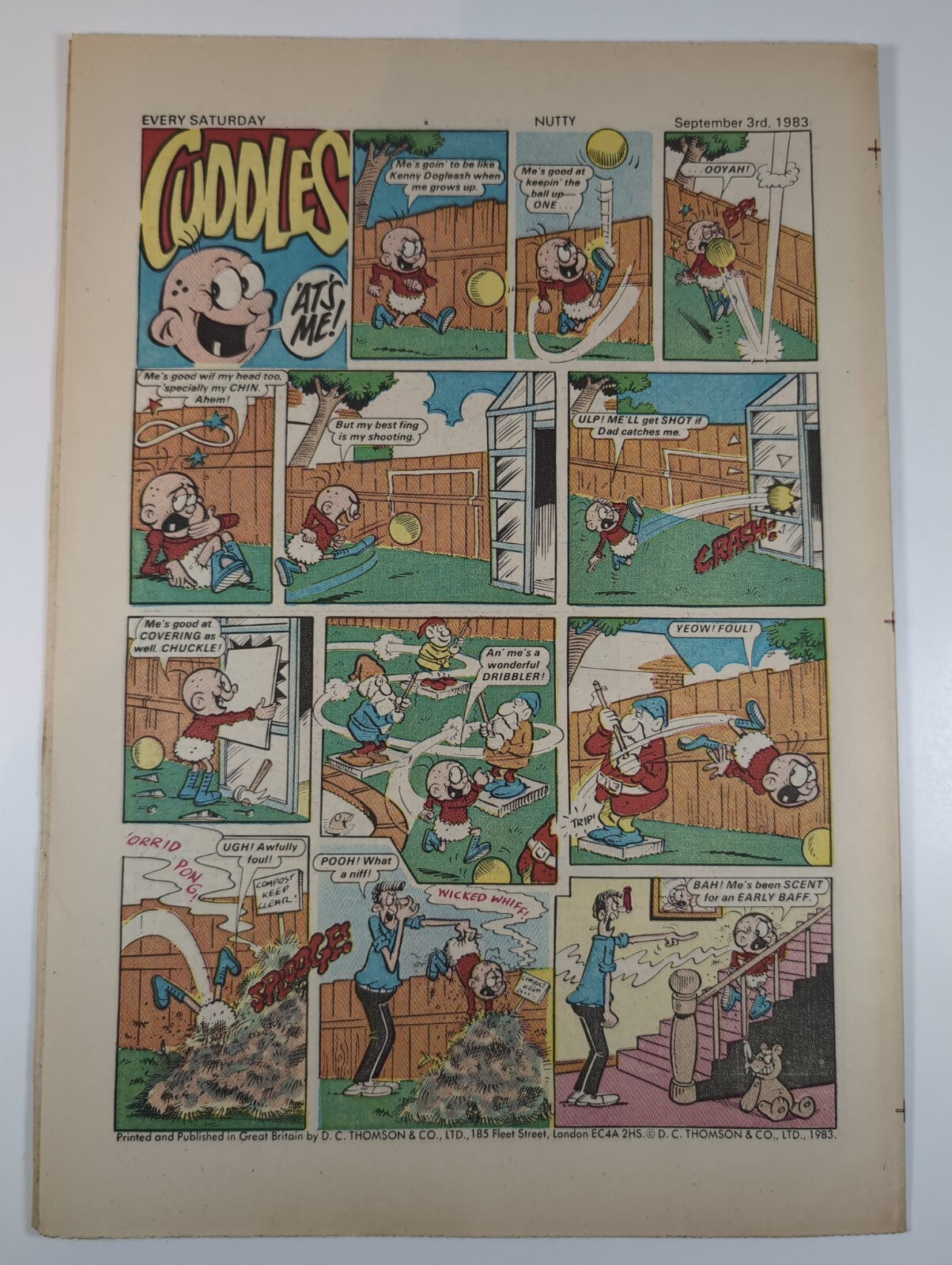 Nutty Comic Featuring Bananaman Issue No. 186 Sept 3rd 1983 Vintage Retro Comic