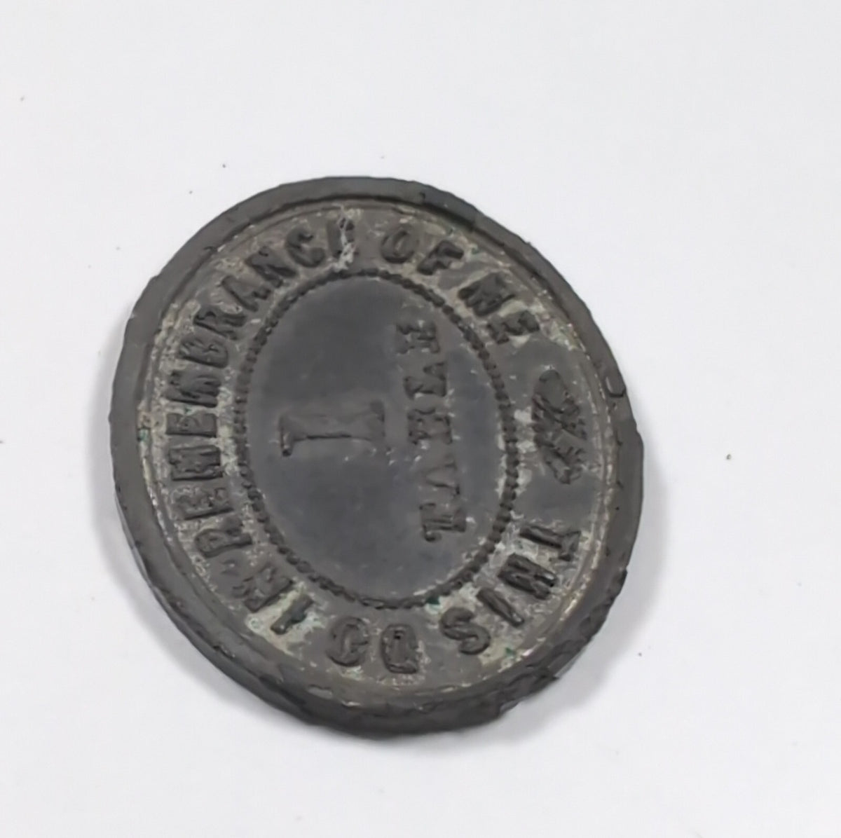 Kinnettles Parish Church 1 Table Token Year 1864 Victorian Era