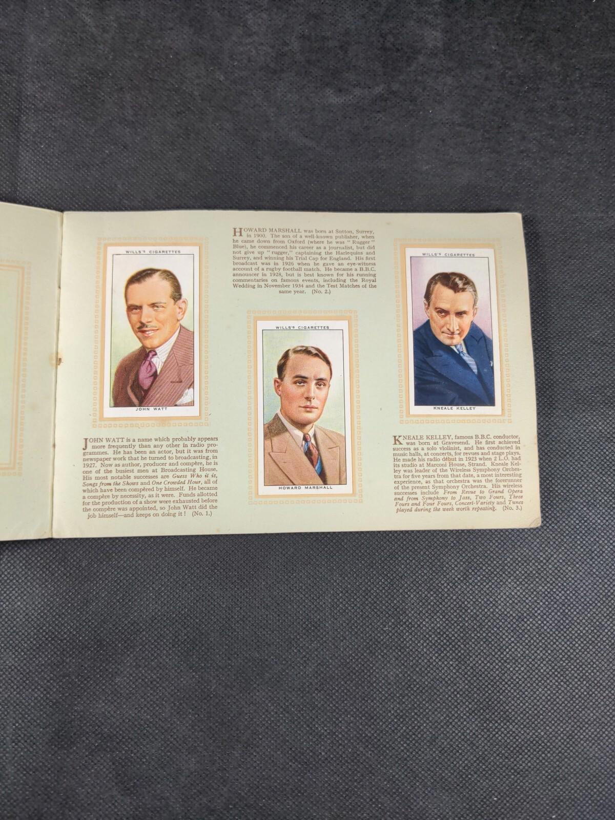 W.D & H.O Wills Radio Celebrities Second Series 1935 Cigarette Cards Full Set