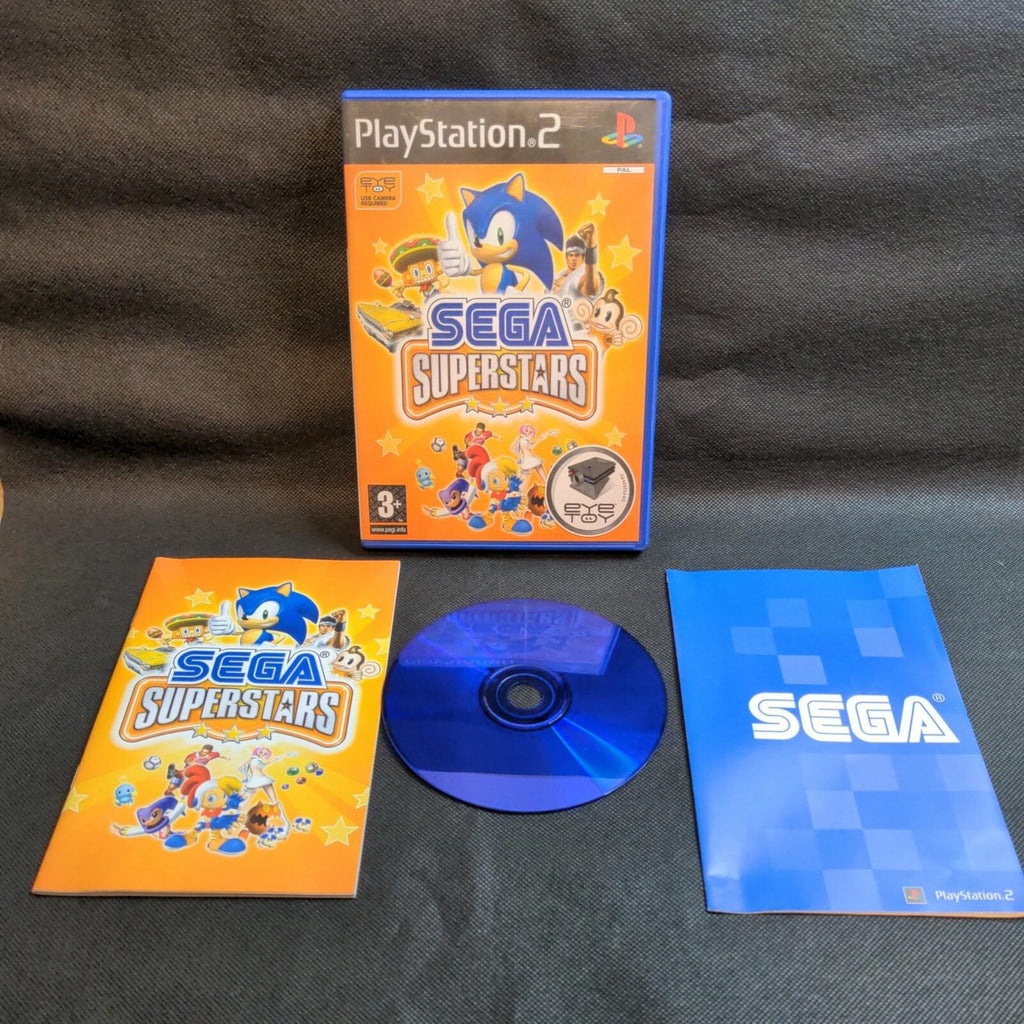 Sega Superstars Playstation 2 PS2 Game Pal Requires Eye Toy Very Good Condition