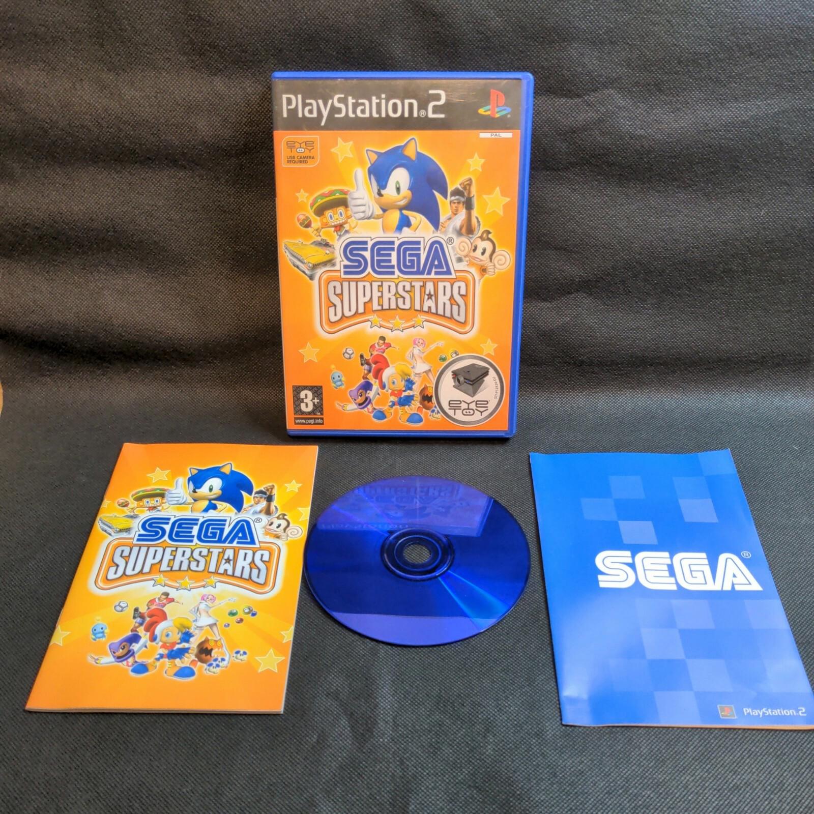 Sega Superstars Playstation 2 PS2 Game Pal Requires Eye Toy Very Good Condition