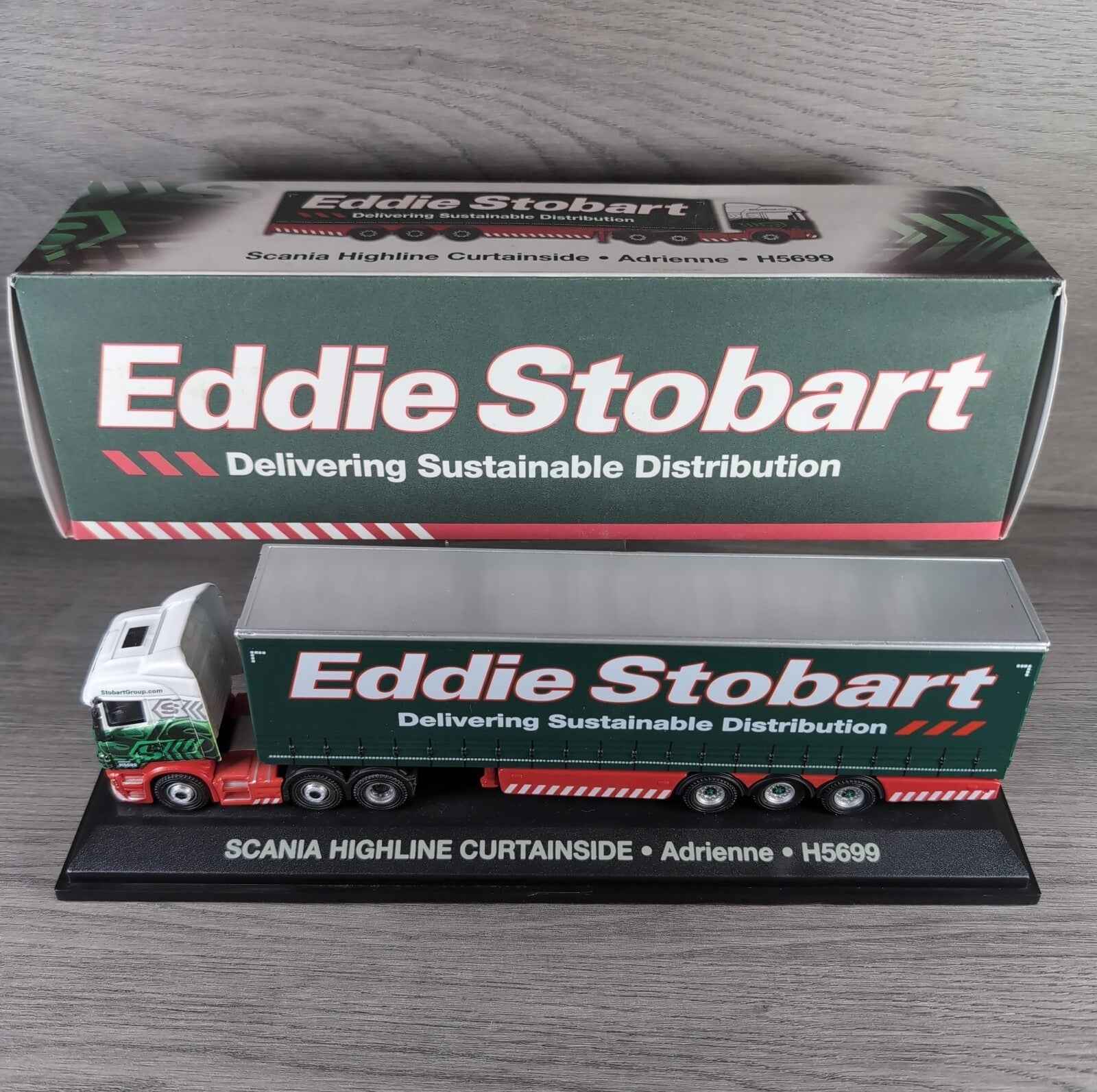 Atlas Editions Eddie Stobart Scania Highline Curtainside Adrienne H5699 1:76