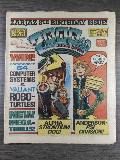 2000AD Prog 416 Featuring Judge Dread Comic 4th May 1985 Vintage Retro Comic
