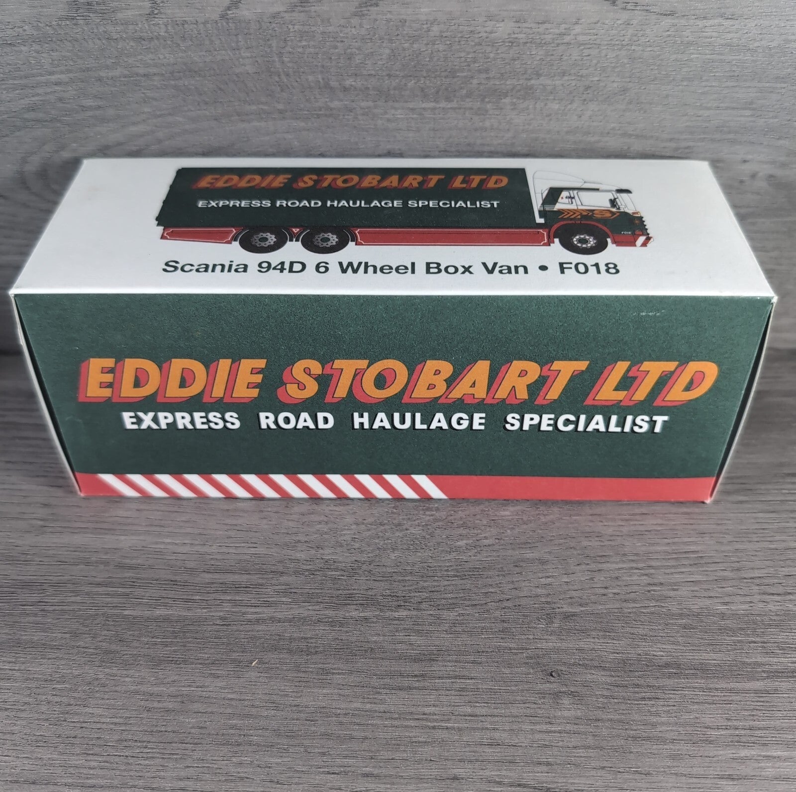 Atlas Editions Eddie Stobart Scania 94D 6 Wheel Box Van F018 Die-Cast 1:76 Scale