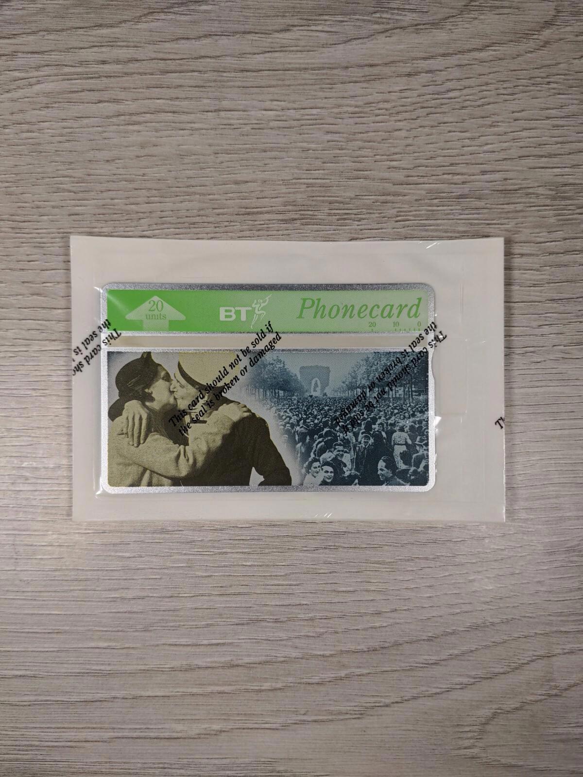 BT Phonecard 20 Units £2 The Time Of Our Lives 50th Anniversary Of VE Day Unused - Retrorama UK