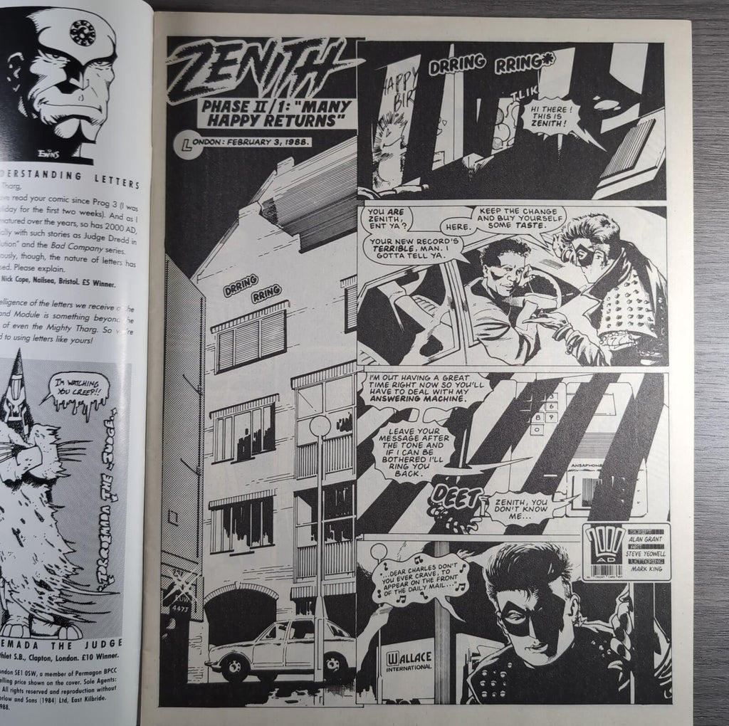 2000AD Prog 590 Featuring Judge Dredd 3rd September 1988 Vintage Comic