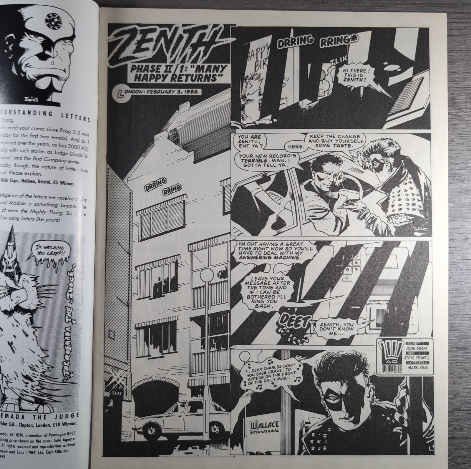 2000AD Prog 590 Featuring Judge Dredd 3rd September 1988 Vintage Comic