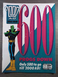 2000AD Prog 600 Featuring Judge Dread Comic 12th Nov 1988 Vintage Retro Comic