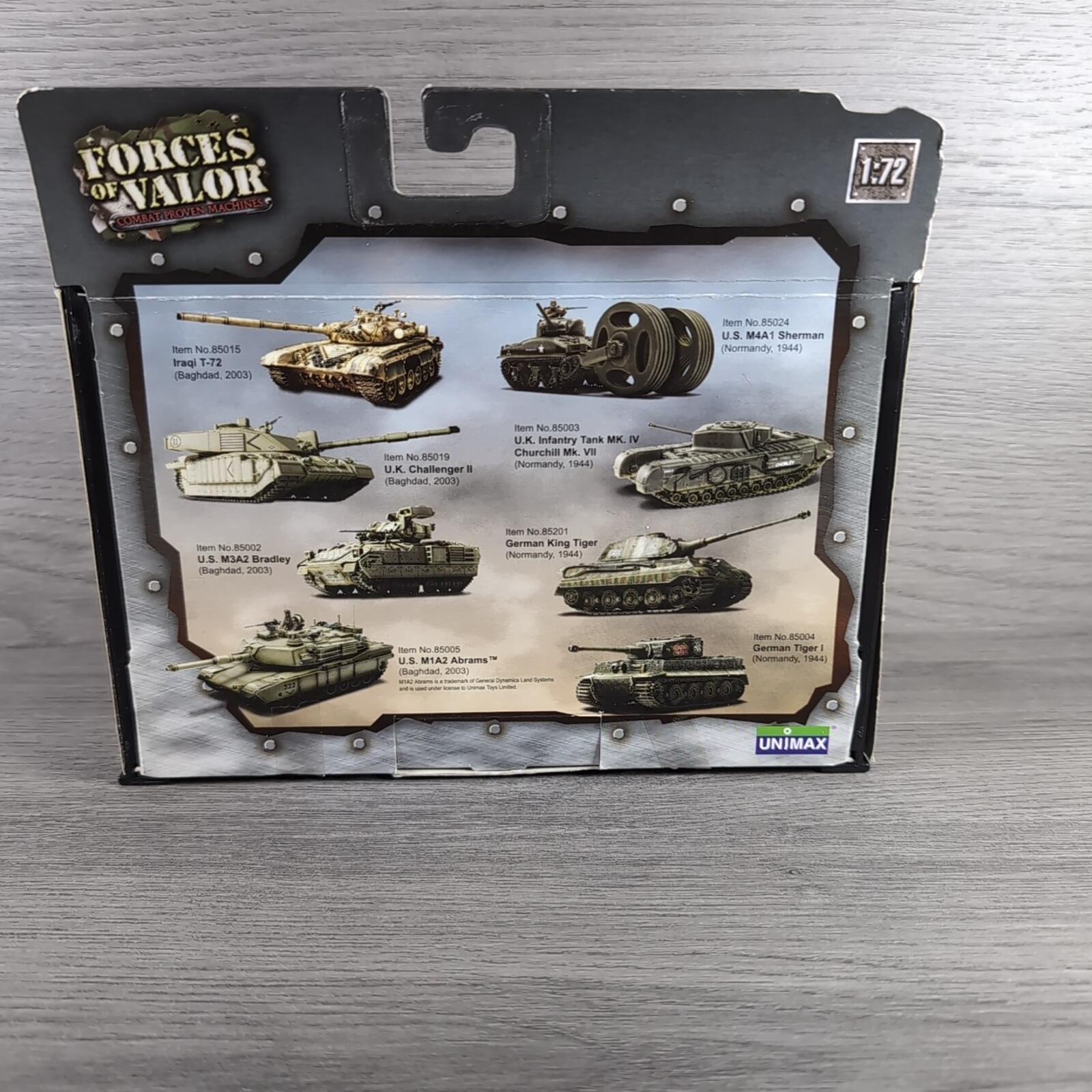 Forces Of Valour U.S. M4A1 Sherman Tank Normandy 1944 1:72 Scale Model 85024
