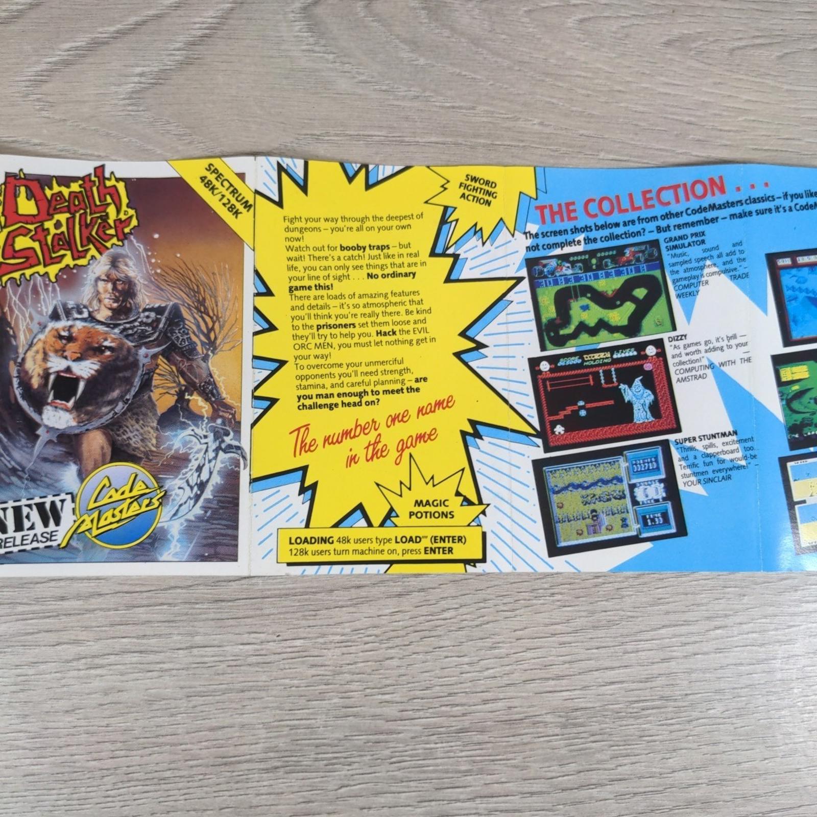 Death Stalker ZX Spectrum 48/128K Game Cassette Code Masters Tested & Working