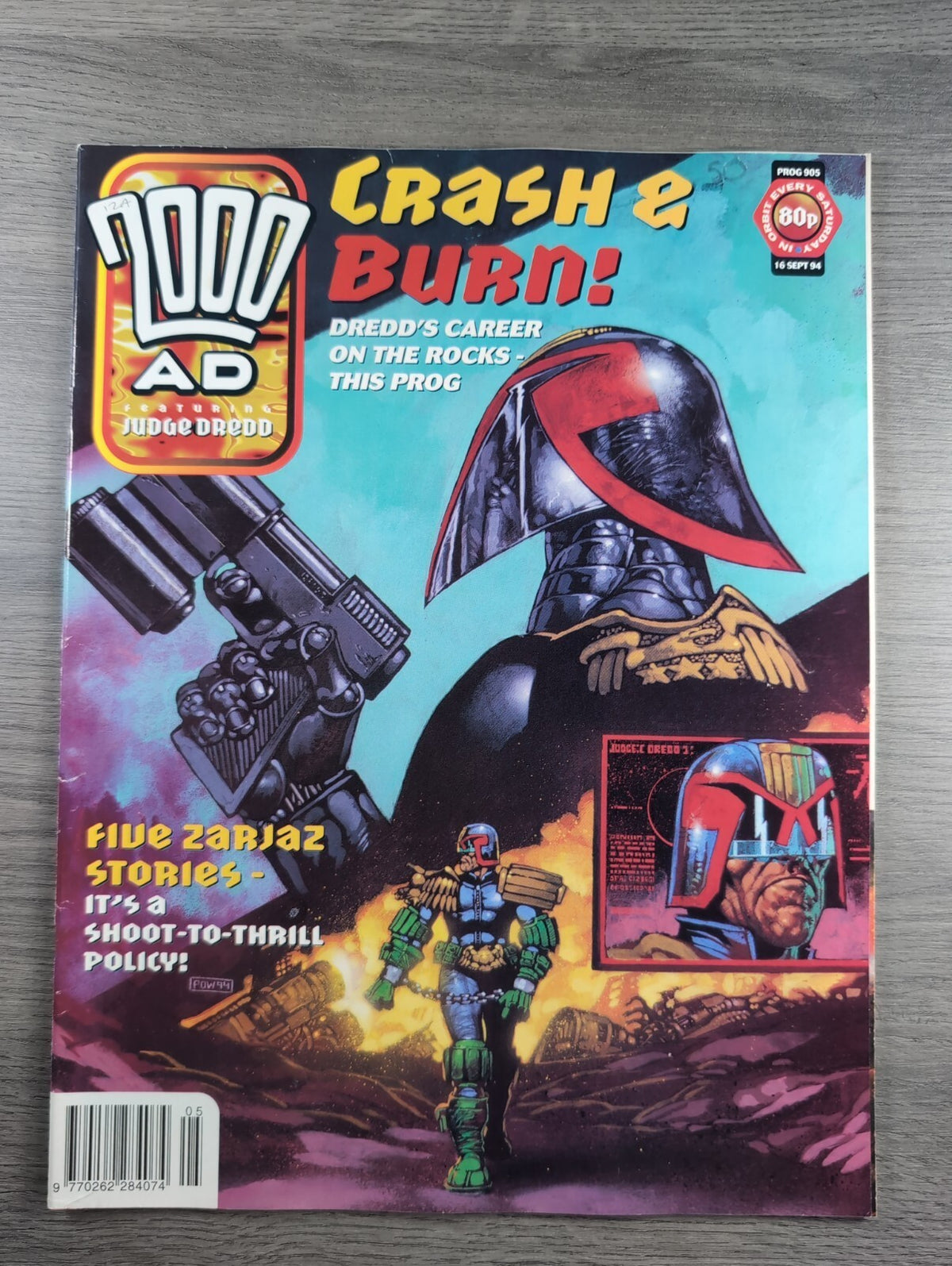 2000AD Prog 905 Featuring Judge Dredd Comic 16th Sept 1994 Vintage Retro Comic