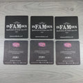 InFAMous 6 x Vintage Beer Mats Pub Bar Coaster Breweriana - Retrorama UK