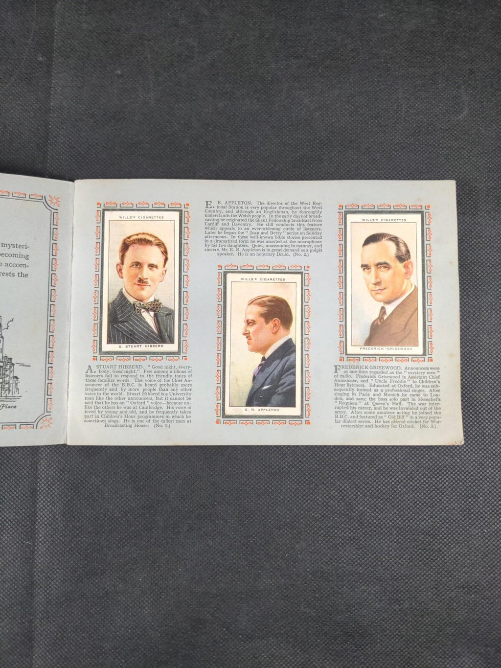 Radio Celebrities Wills Cigarette Cards Complete Set Vintage Year 1934
