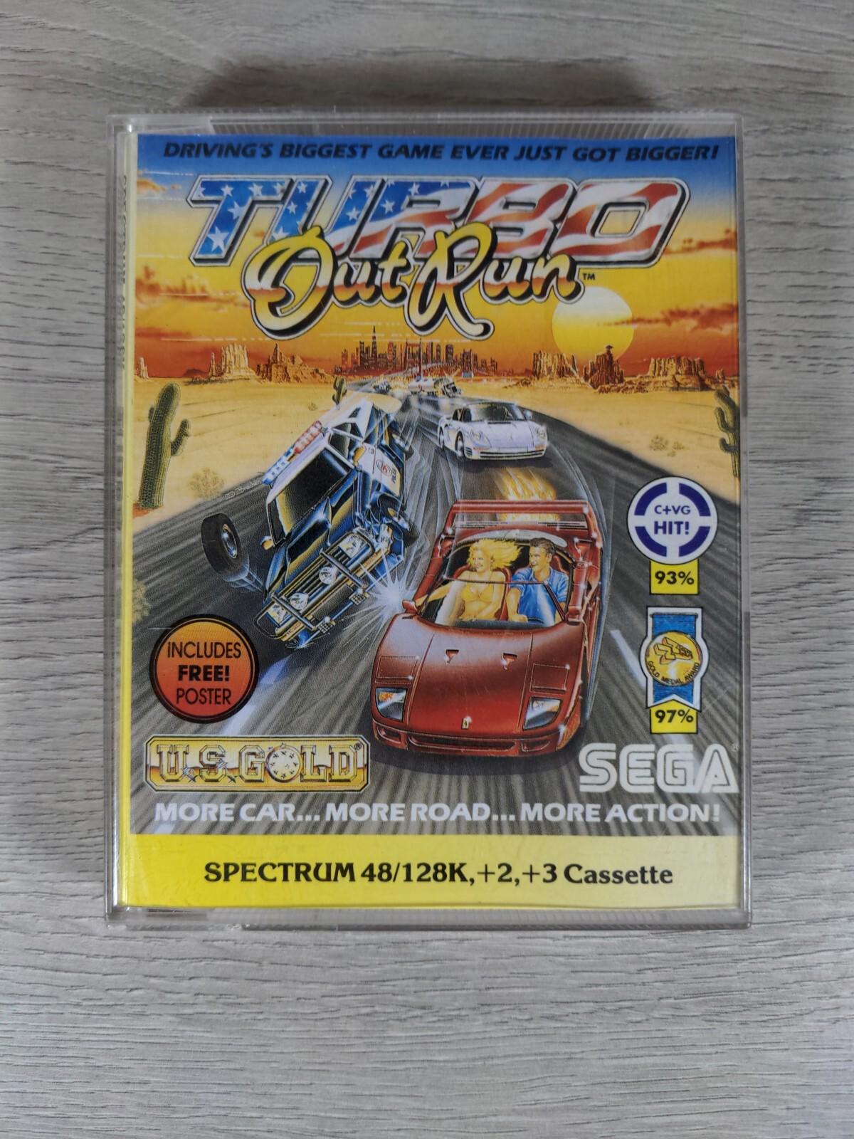 Turbo Out Run ZX Spectrum 48K 128K Game Cassette US Gold Tested & Working