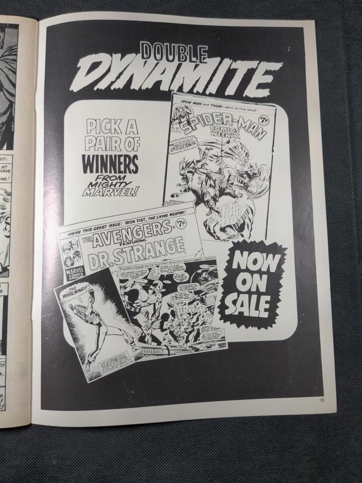 Mighty World of Marvel Comic Issue No 108 October 1974 Marvel UK Vintage Comic - Retrorama UK