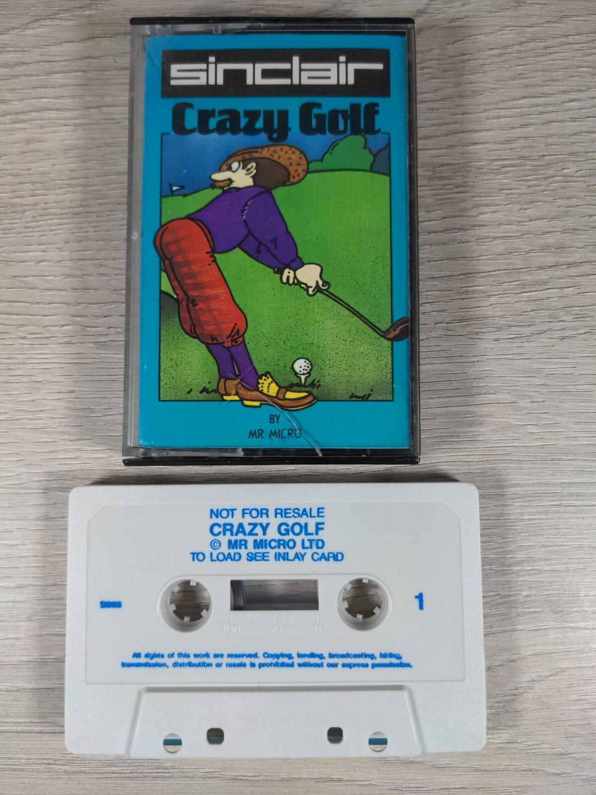 Crazy Golf Sinclair ZX Spectrum 48K Video Game Cassette Tested & Working