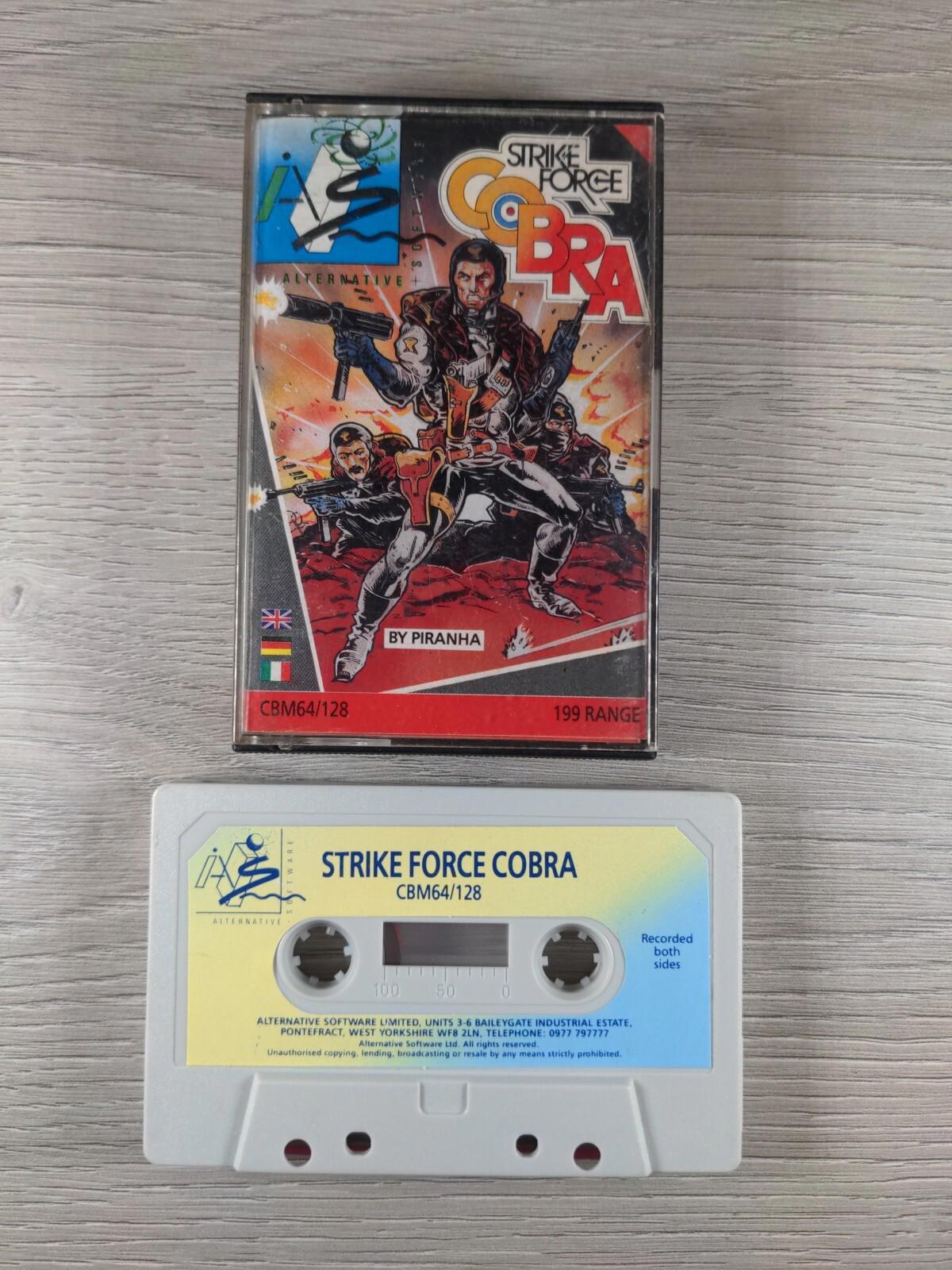 Strike Force Cobra Commodore 64 C64 Game Cassette Tested & Working  Vintage Game