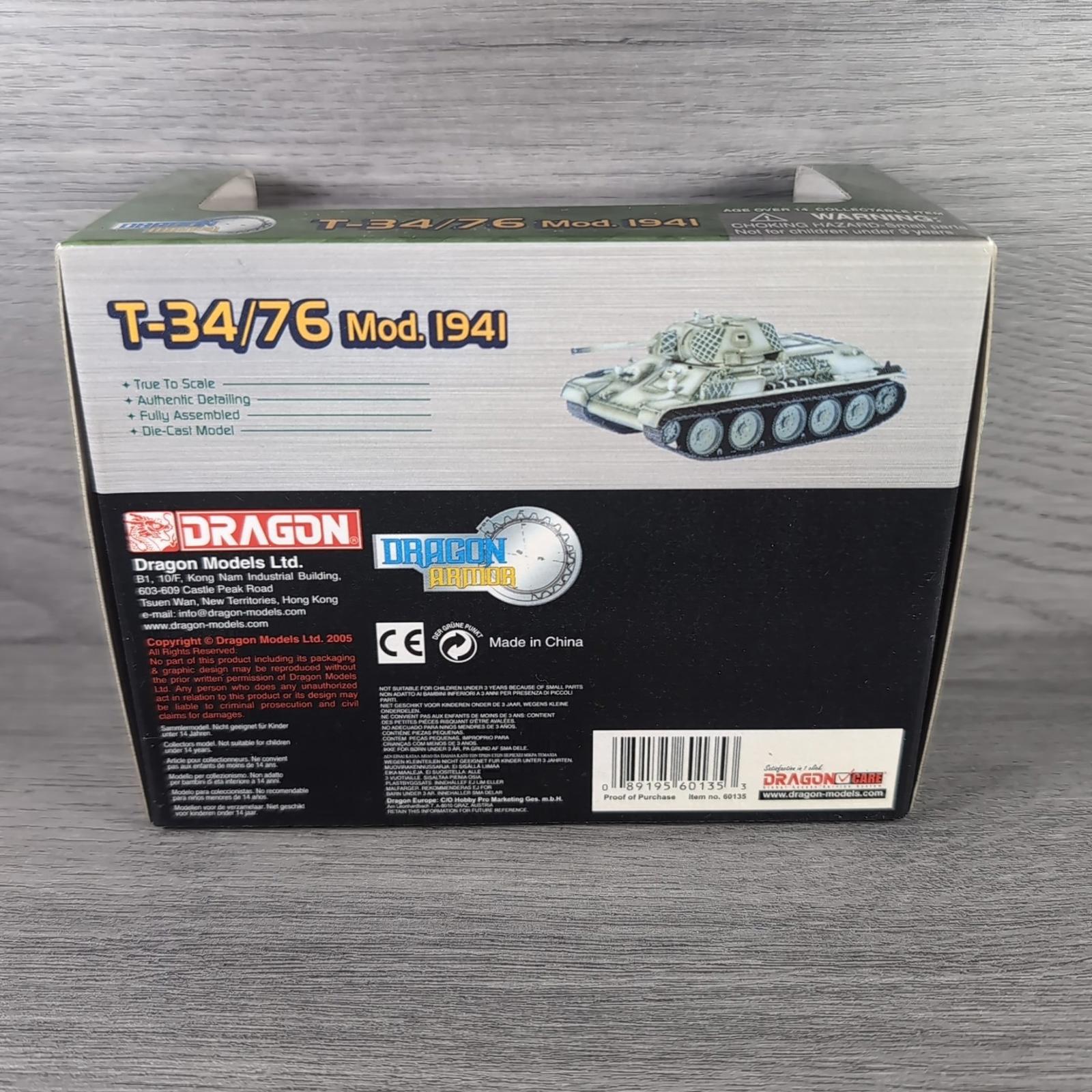 Dragon Armor T-34/76 Mod. 1941 1st Guards Tank Brigade Moscow 1942 1:72 Scale