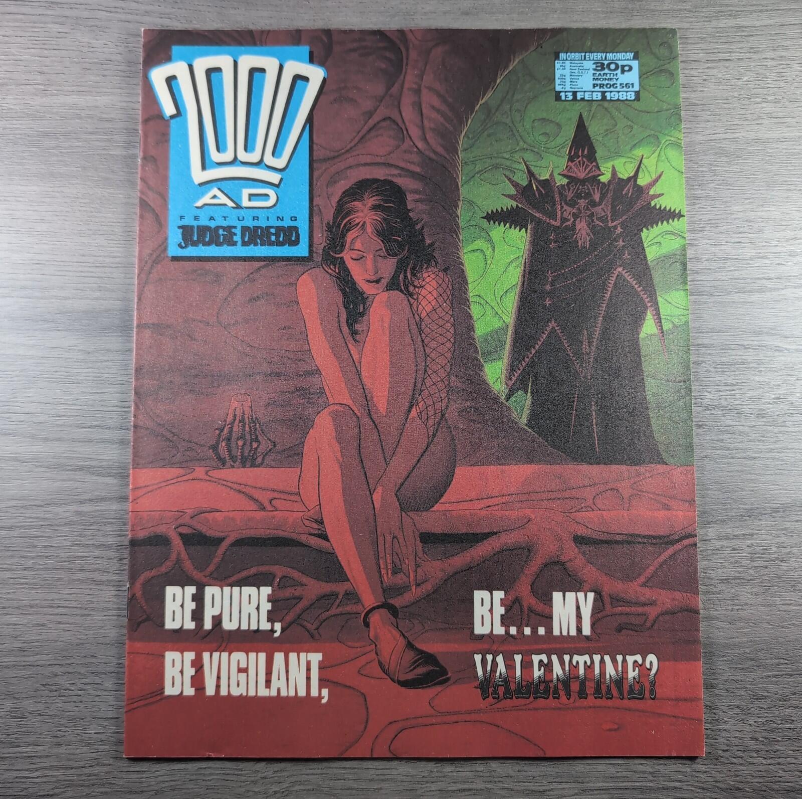 2000AD  Featuring Judge Dredd Prog 561 13th February 1988 Vintage Comic
