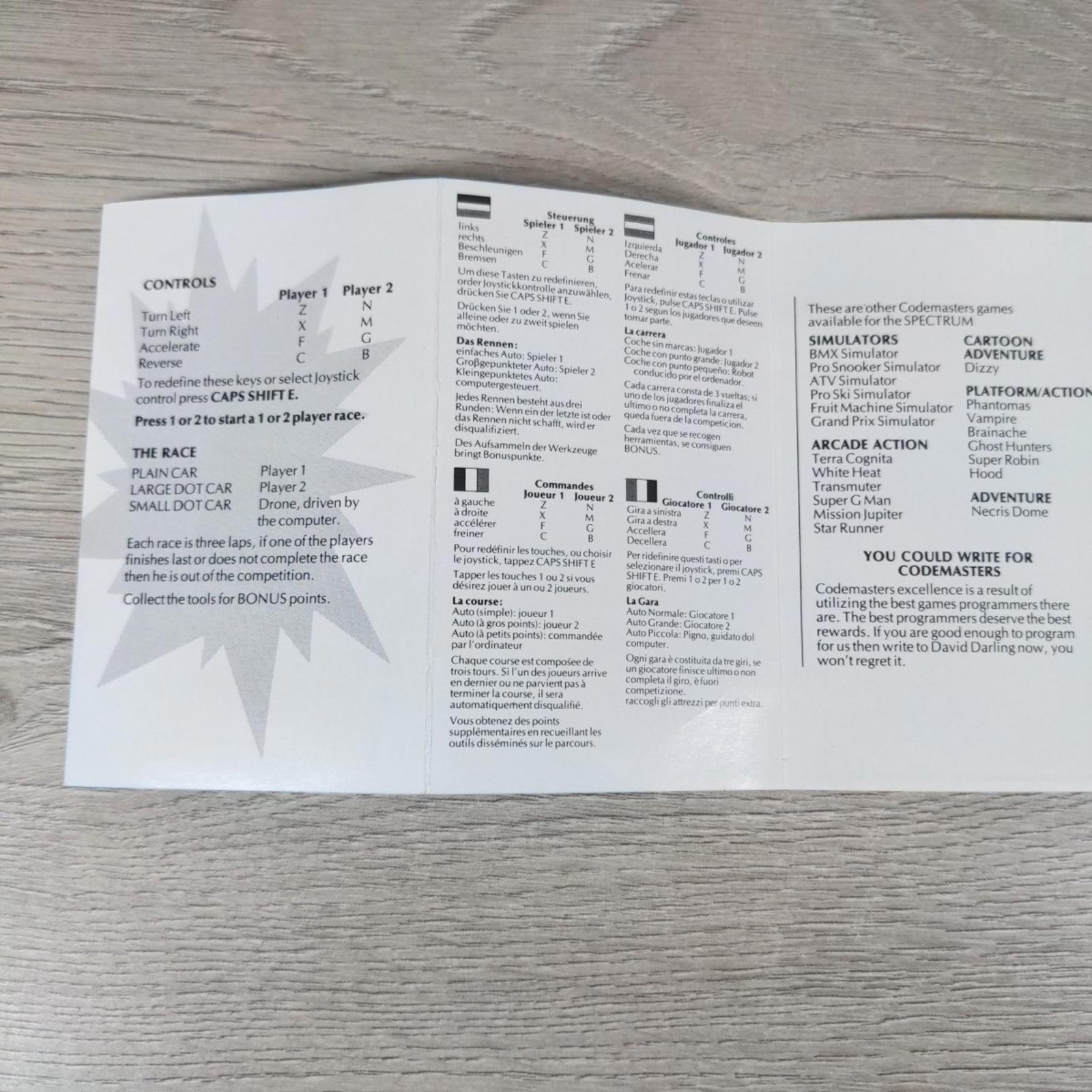 Grand Prix Simulator ZX Spectrum 48/128K Game Cassette Tested & Working