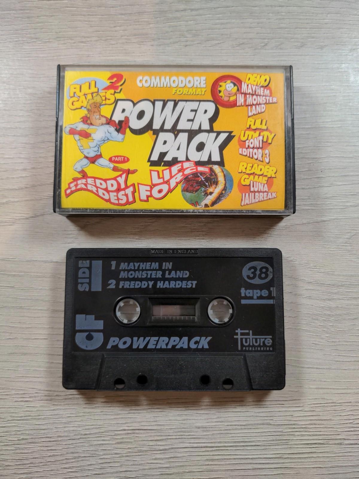 The CF Power Pack Tape 38 Commodore 64 C64 Video Game Cassette Tested & Working